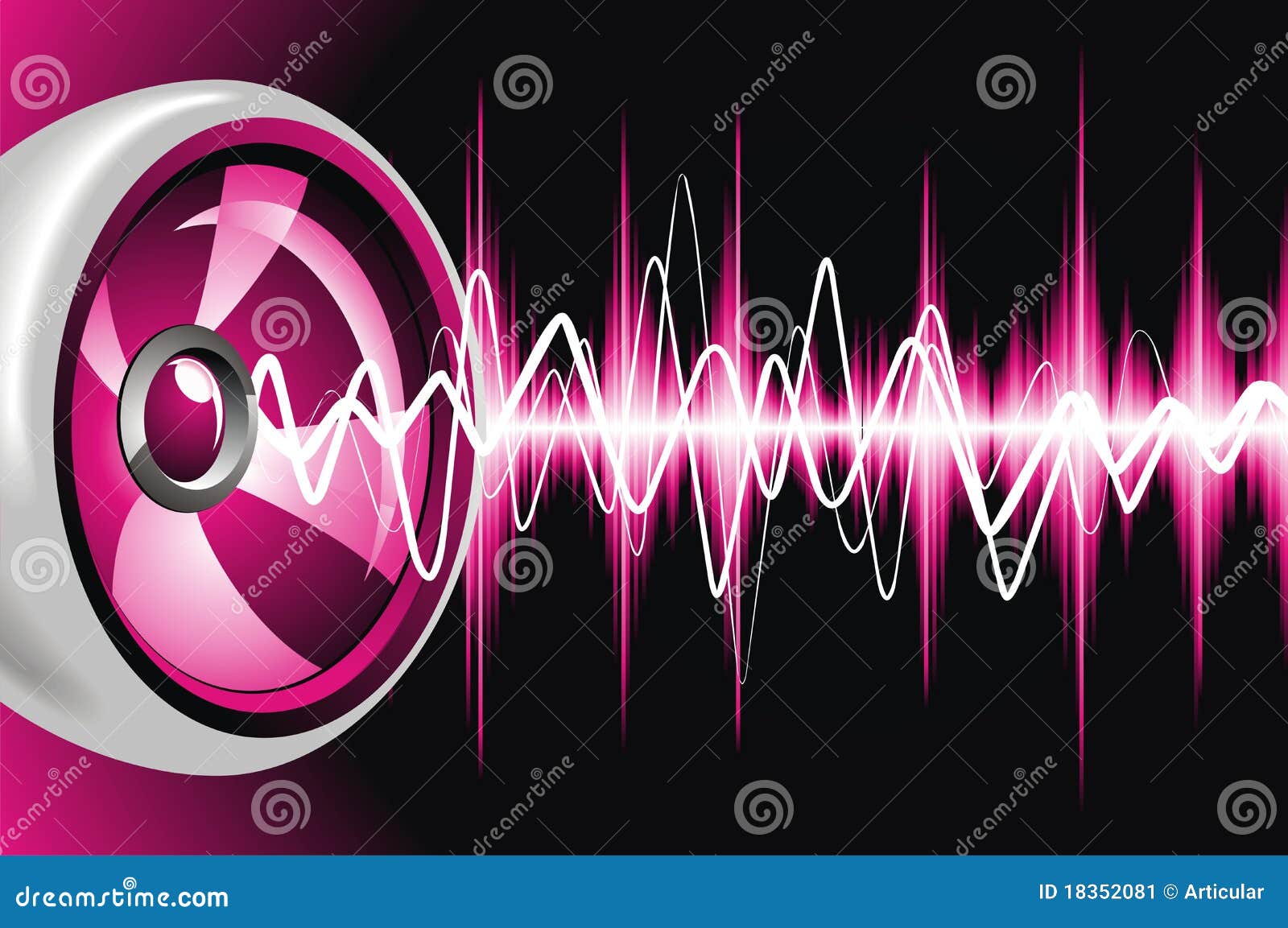 Speaker and sound waves. stock vector. Illustration of graphic 18352081