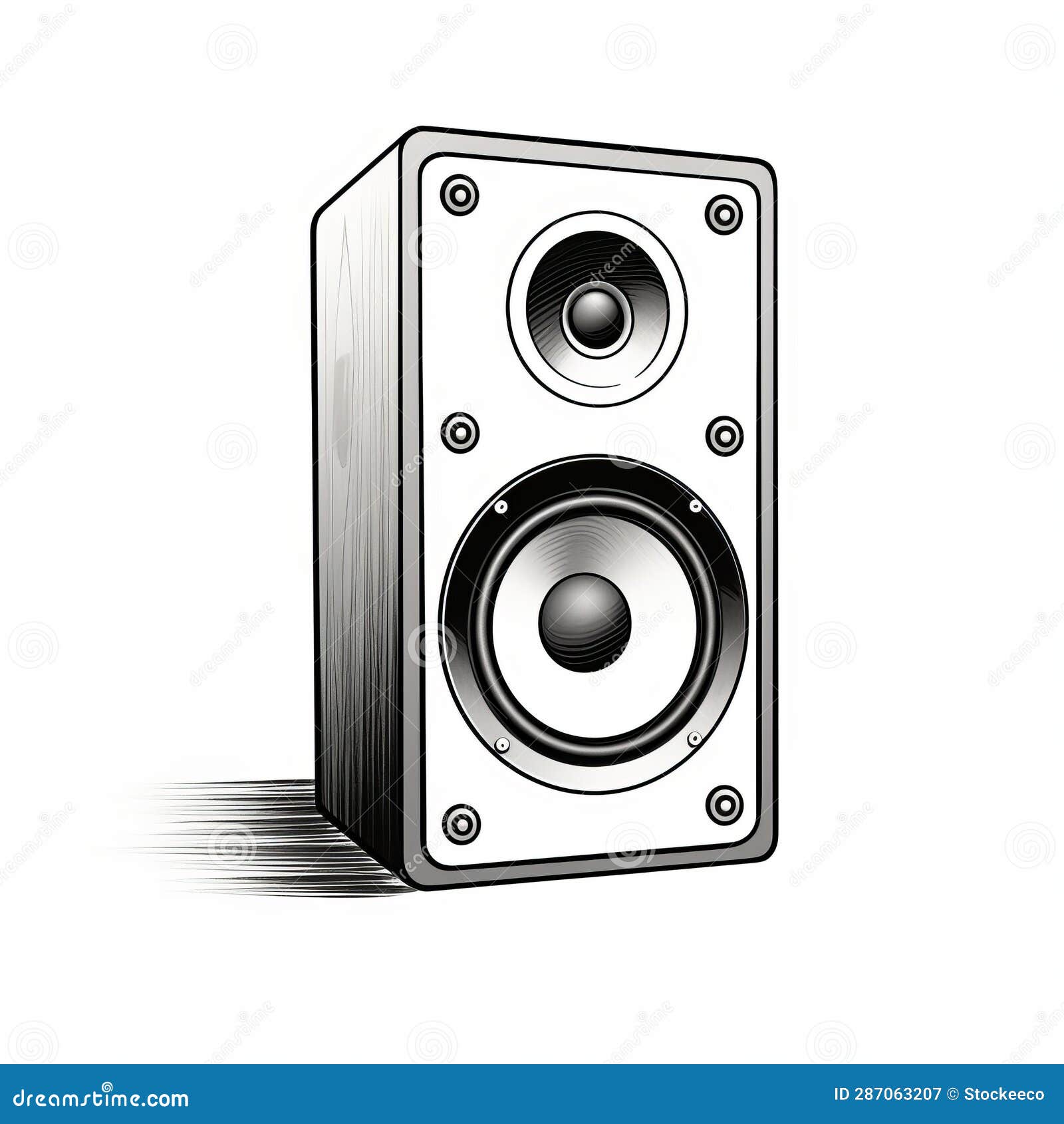 windows vista style speaker drawing on white background