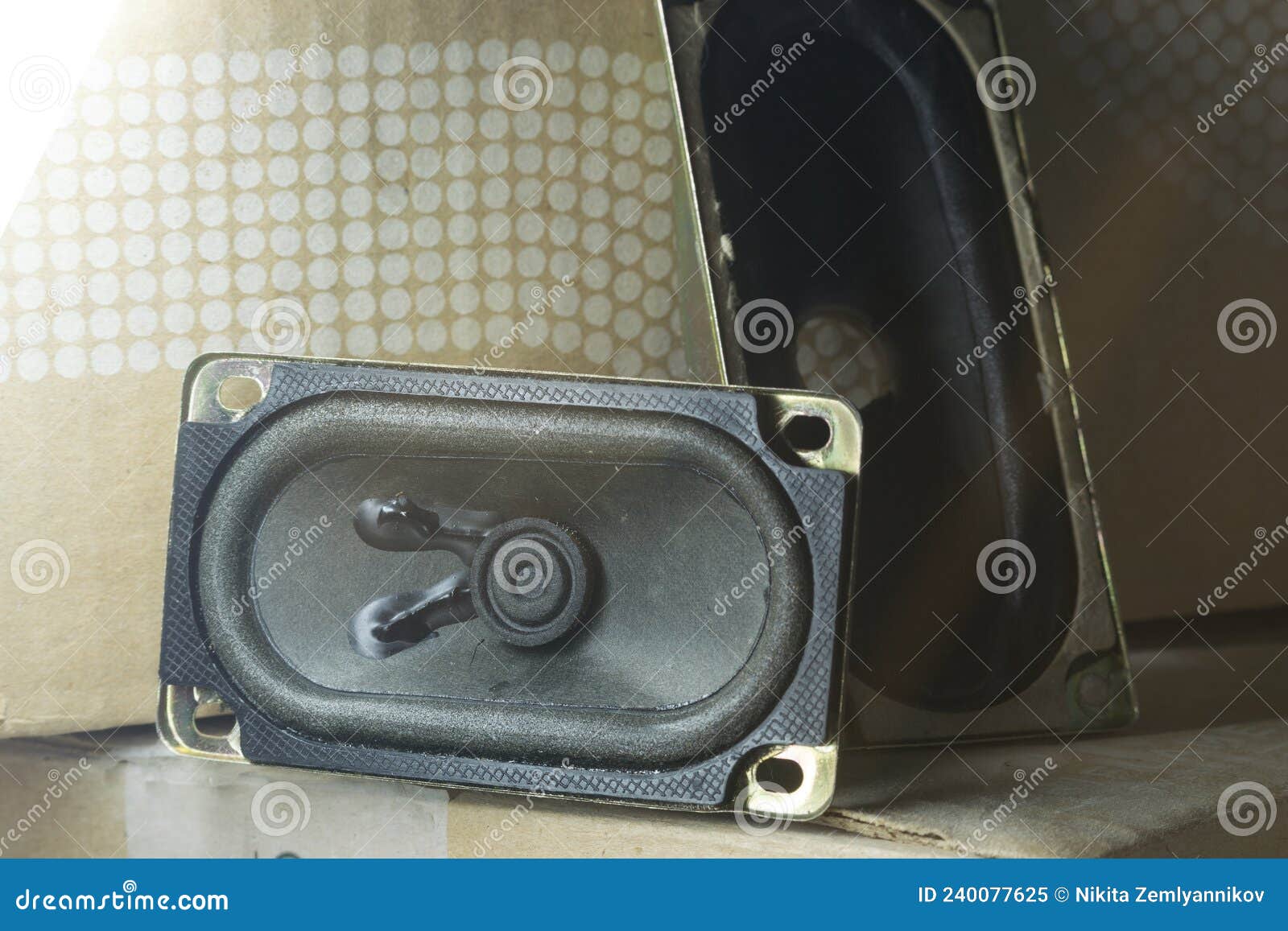 Speaker from the TV on the Box Stock Image Image of depth, ohms