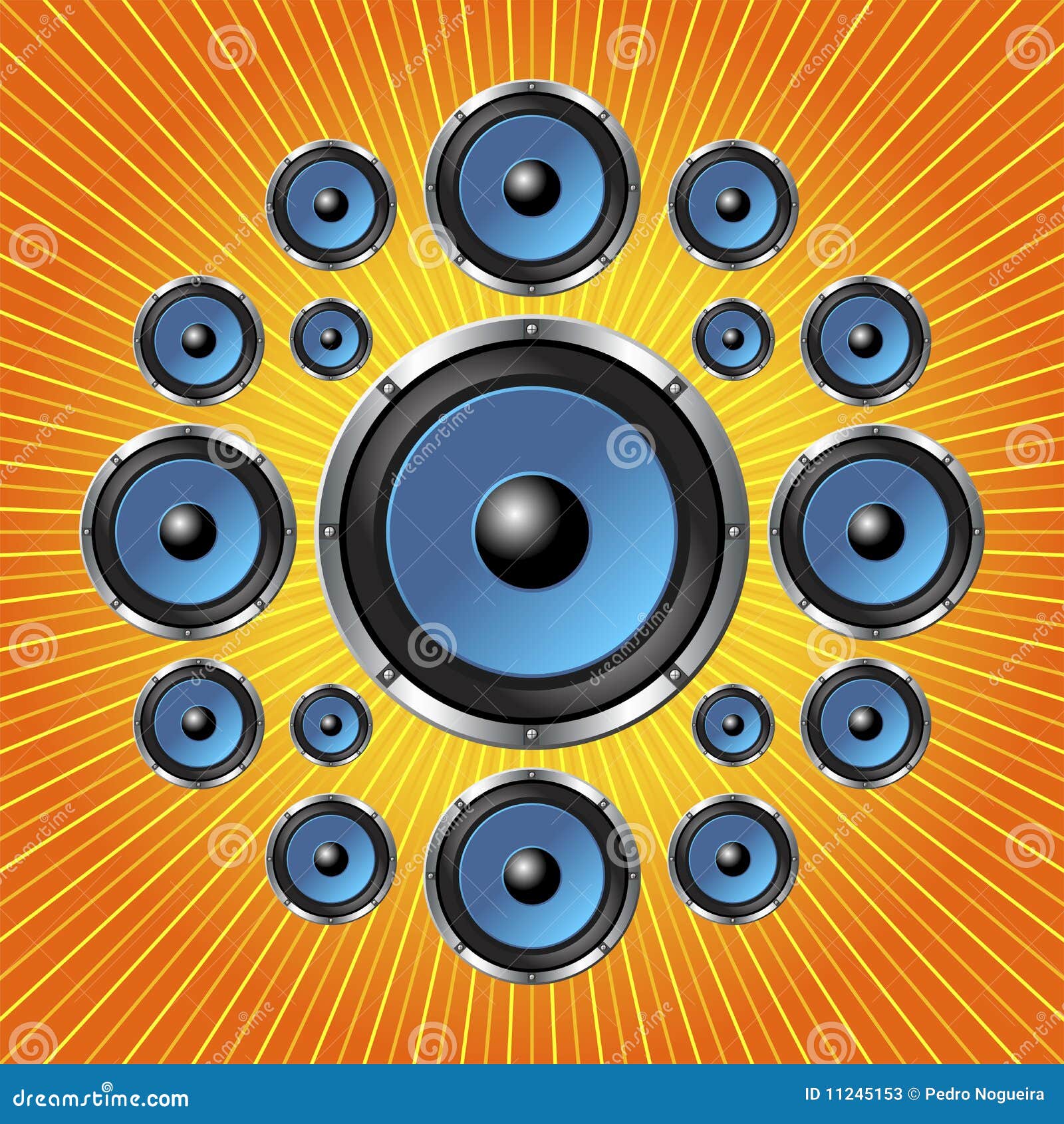 Speakers background stock vector. Illustration of musical 11245153