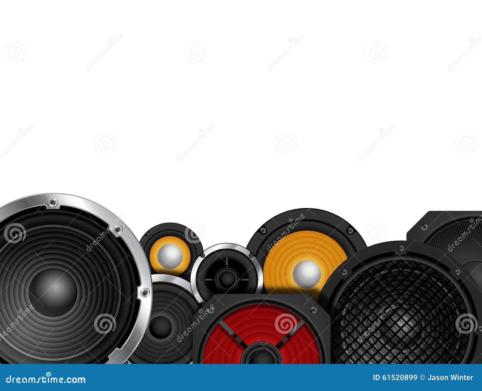 Speakers Border stock illustration. Illustration of audio 61520899