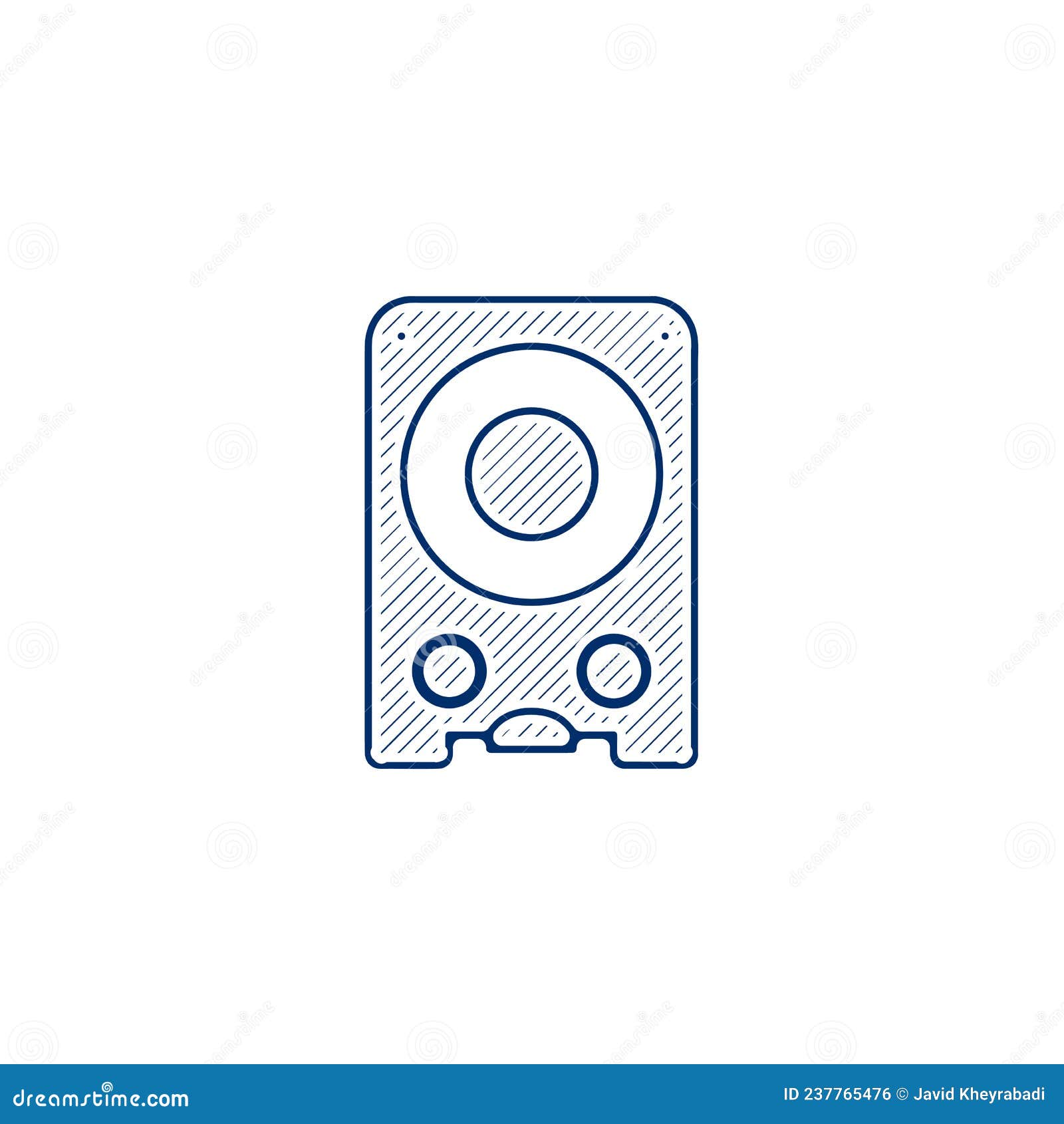 Speakers Line Icon. Speakers Linear Hand Drawn Pen Style Line Icon