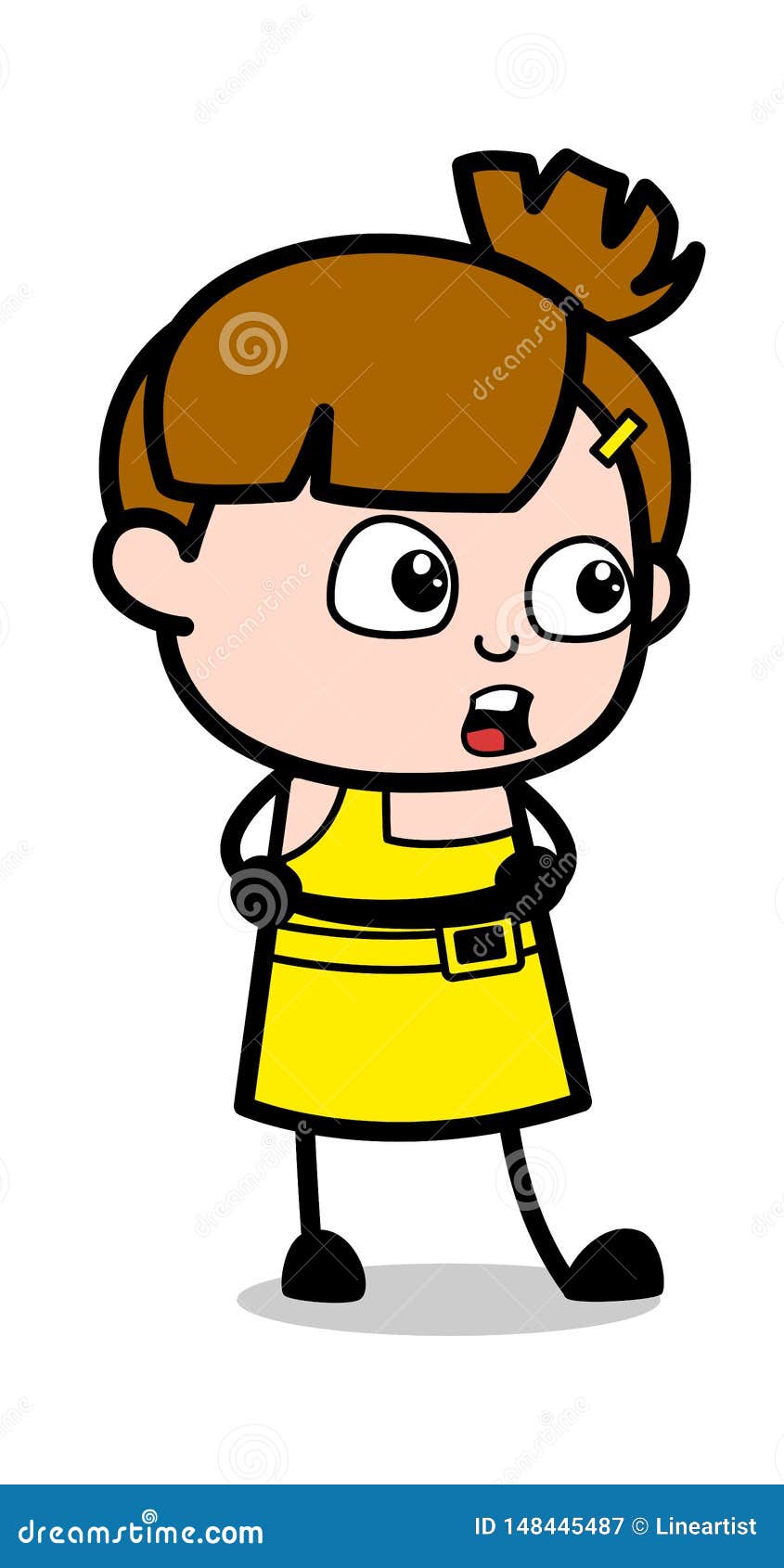 Speaking - Cute Girl Cartoon Character Vector Illustration Stock  Illustration - Illustration of cute, character: 148445487
