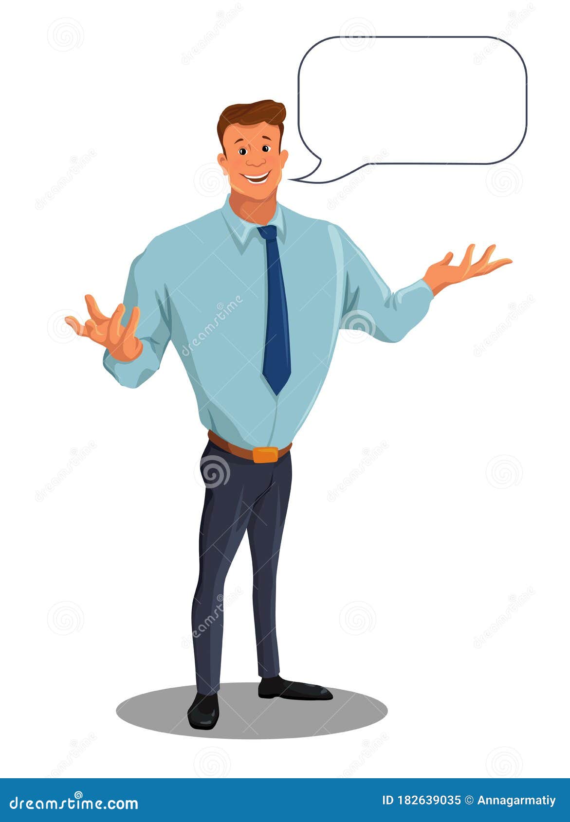 Speaking man 1 stock vector. Illustration of office - 182639035