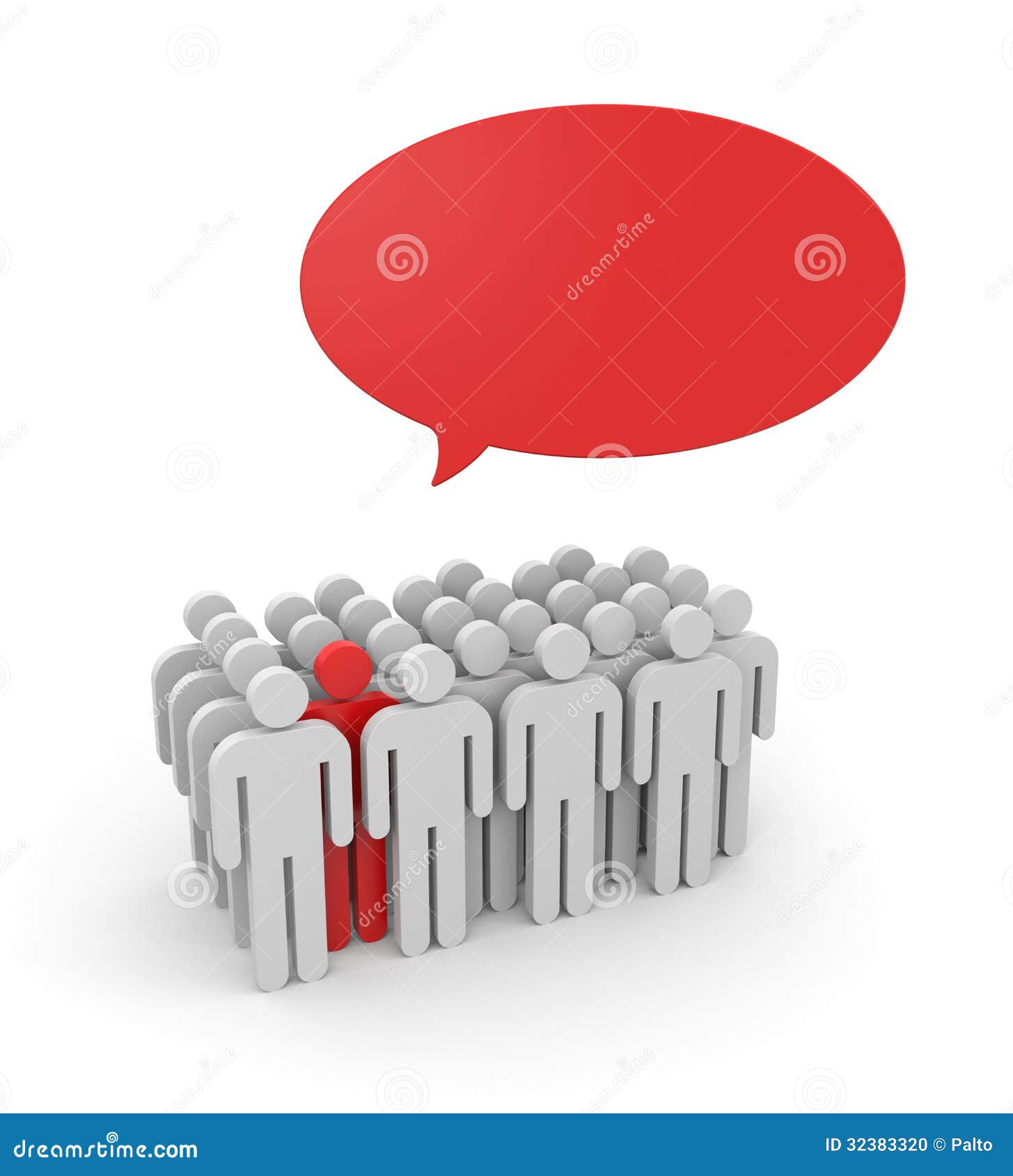 Speaking Out from the Crowd Stock Illustration Illustration of