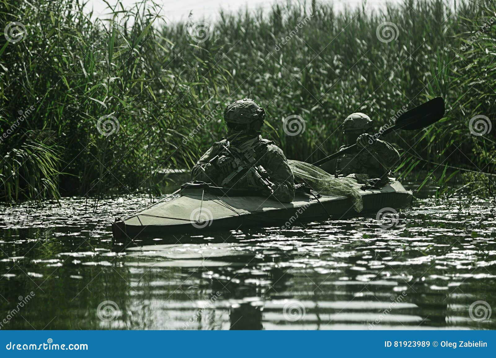 Spec Ops in the Military Kayak Stock Image Image of naval, military