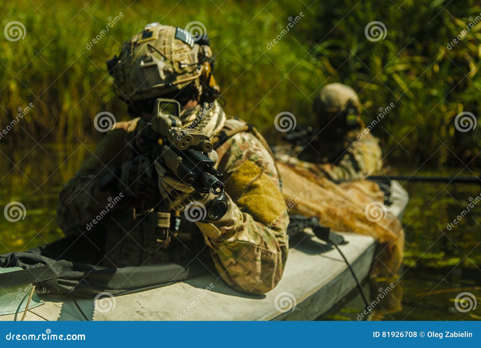 Spec Ops in the Military Kayak Stock Photo Image of canoe