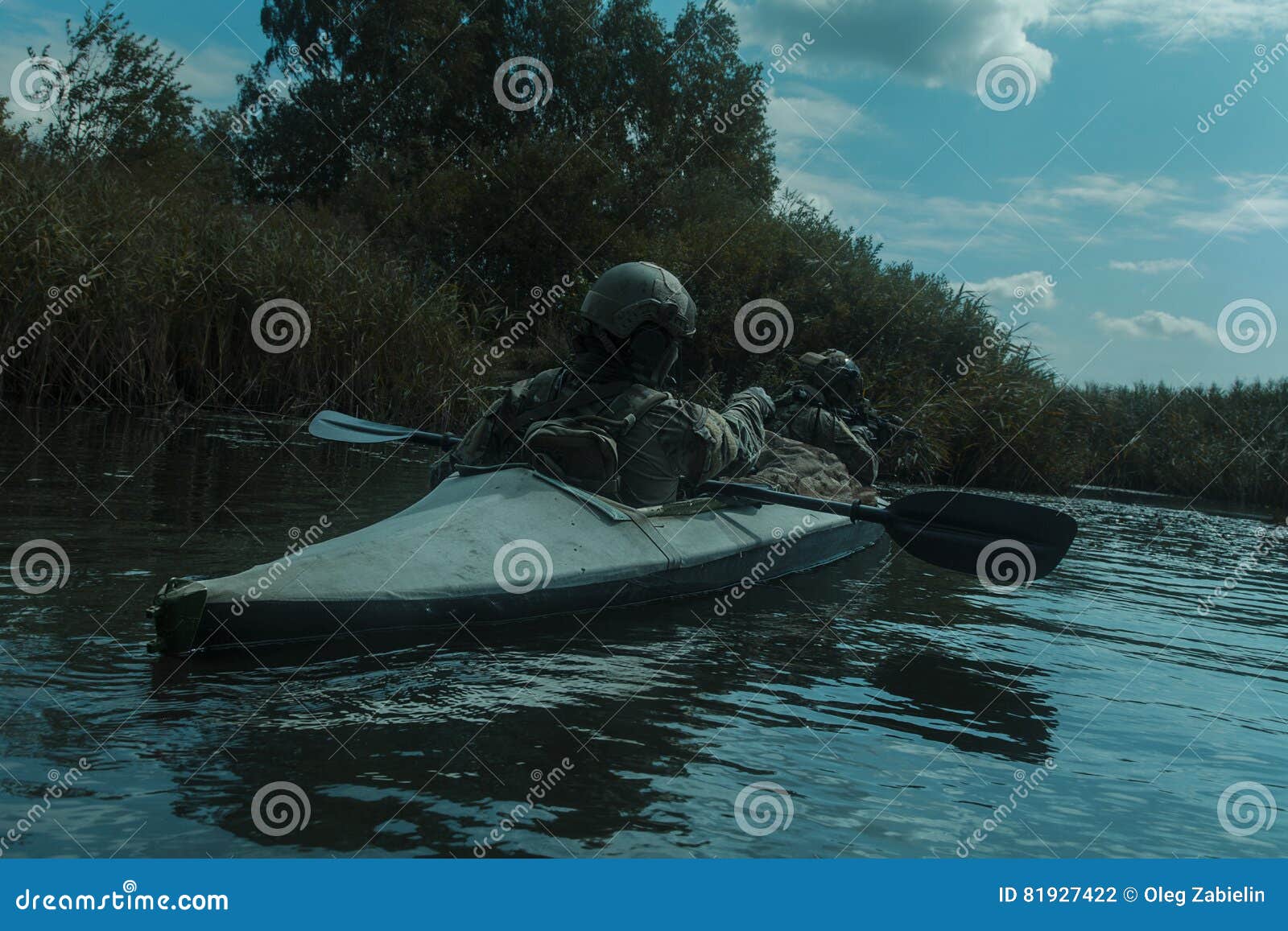 Spec Ops in the Military Kayak Stock Photo Image of troops, american