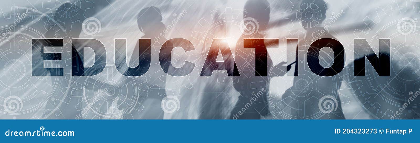 Special Education Concept. Business Background with Silhouettes. Stock