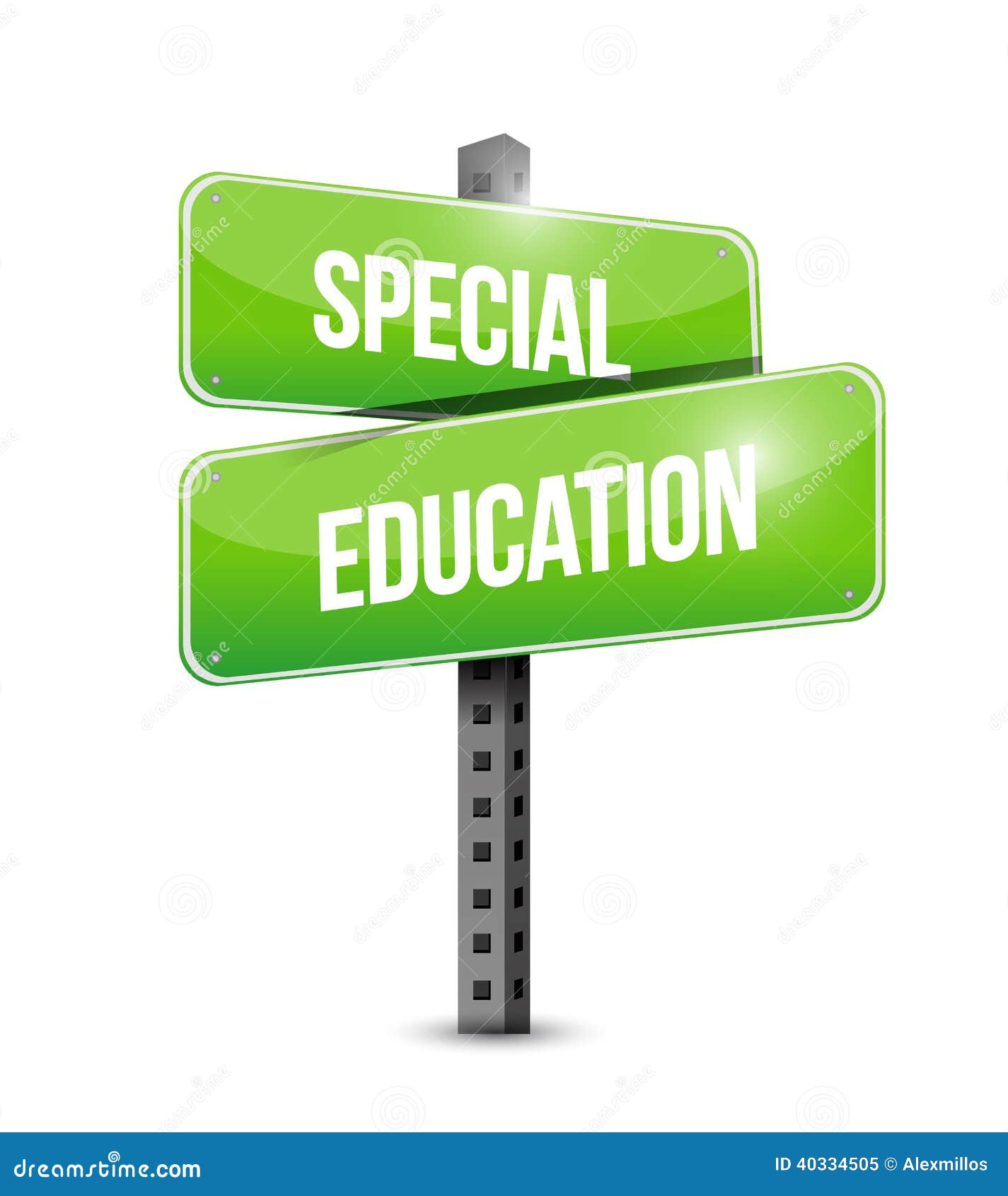 Special Education Sign Post Illustration Design Stock Illustration