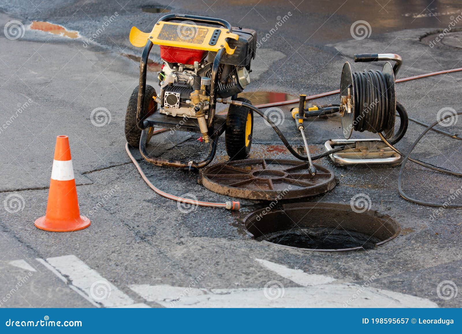 Special Equipment for Sewer Cleaning Stock Image Image of site