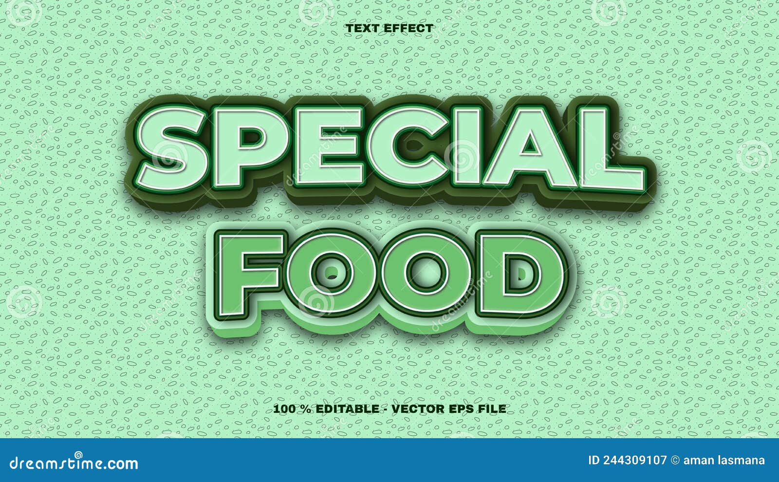 special food text effect