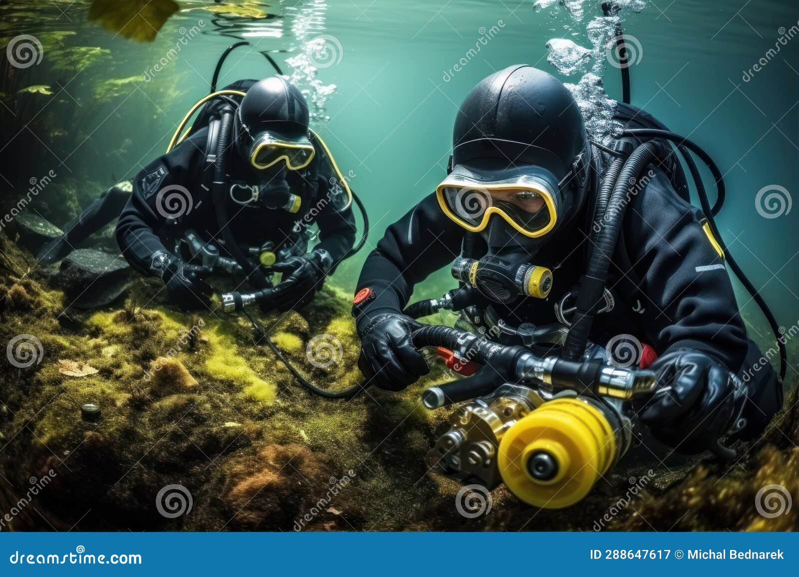 Special Forces Combat Divers Diving on Mission Underwater Stock ...