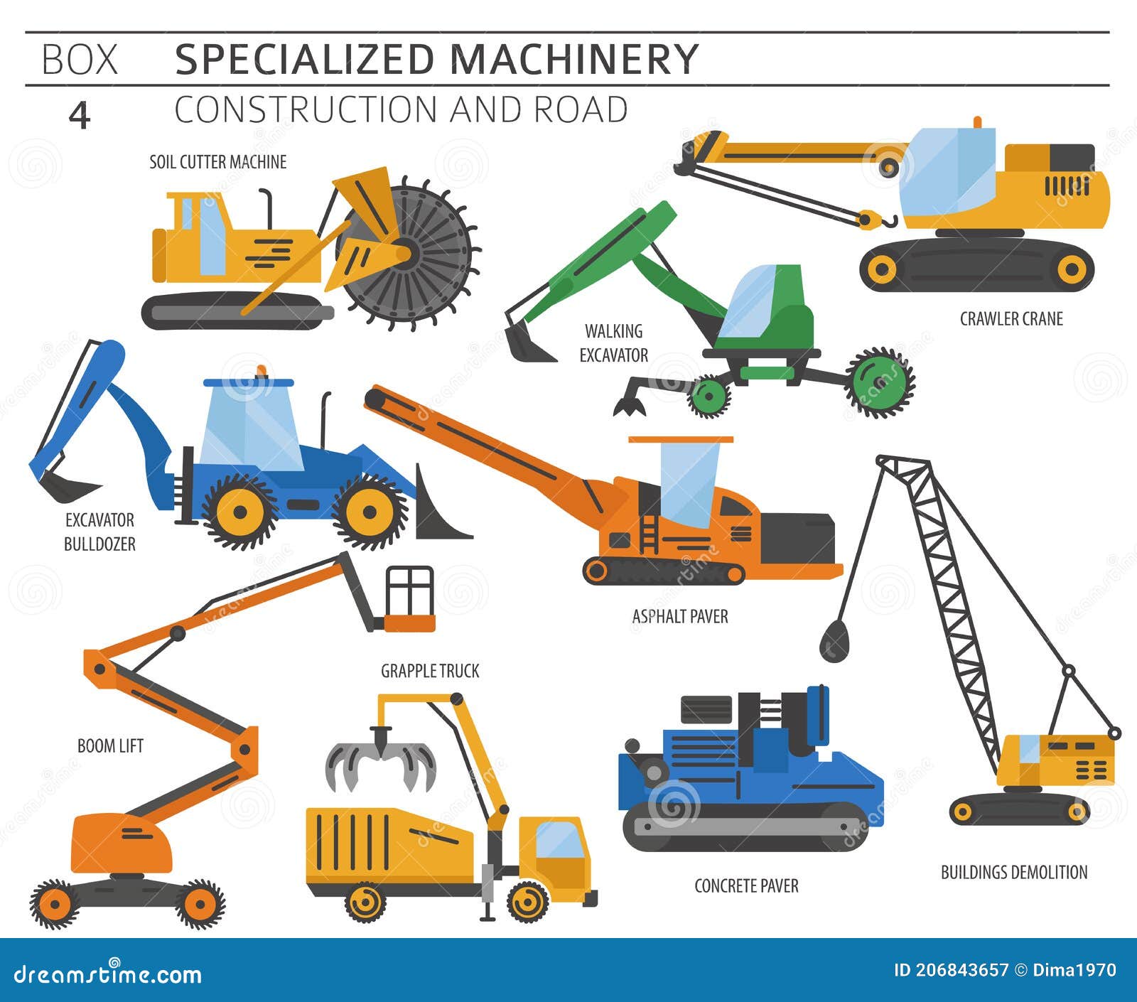 Special Industrial Construction and Road Machine Coloured Vector Icon ...