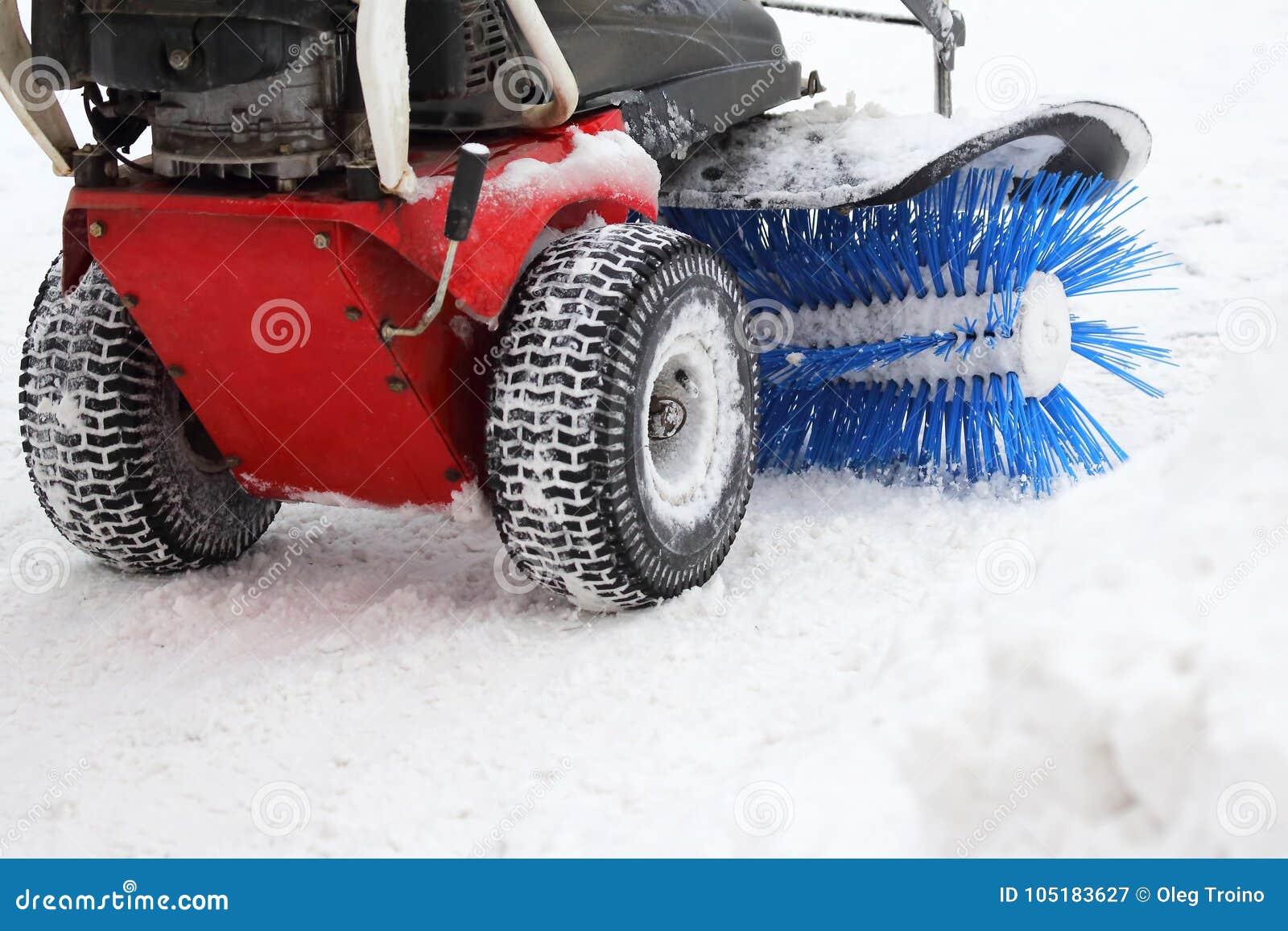 Special Machine for Snow Removal Cleans the Road Stock Image Image of bulldozer, special