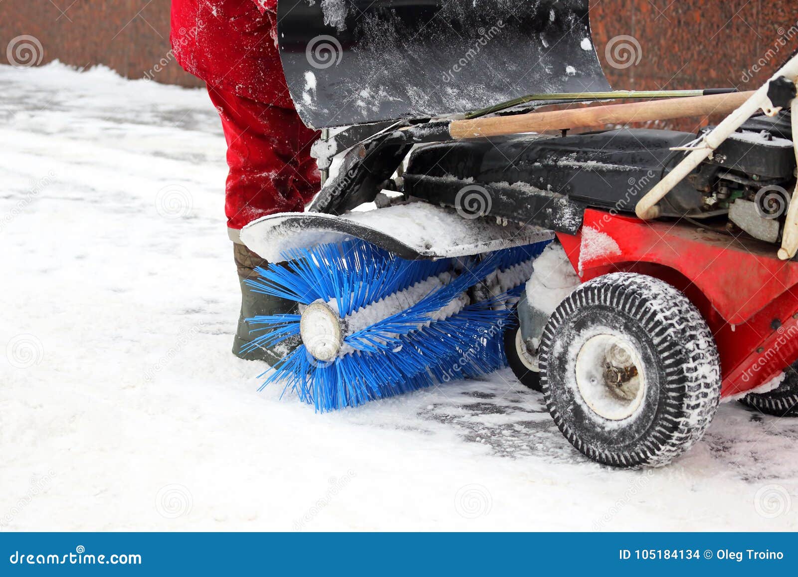 Special Machine for Snow Removal Cleans the Road Stock Photo Image of machine, equipment
