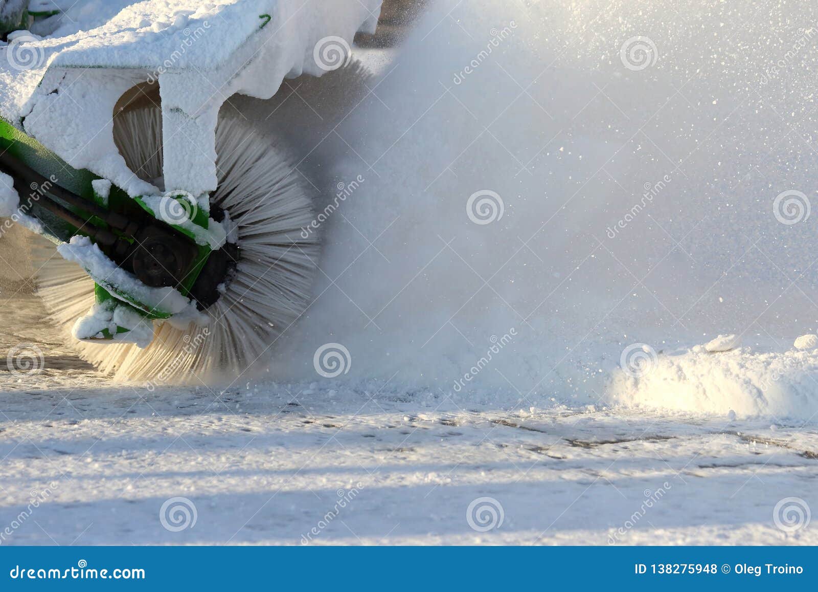 Special Machine for Snow Removal Cleans the Road Stock Photo Image of removal, heap 138275948