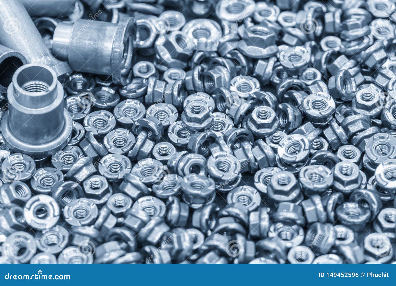 The Special Nuts Manufacturing Process. Stock Photo Image of mechanic