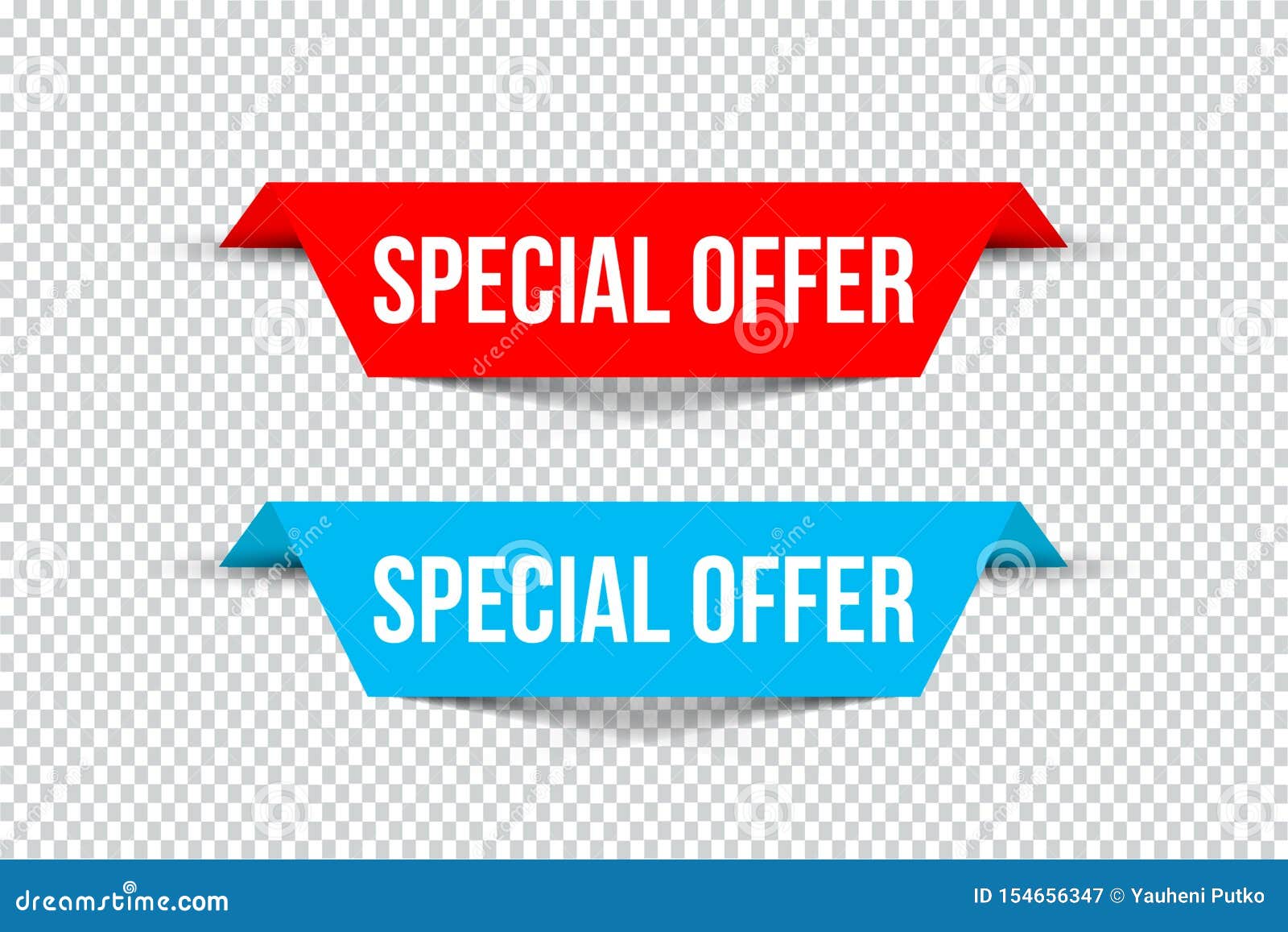 Синий special offer. Offer banner.