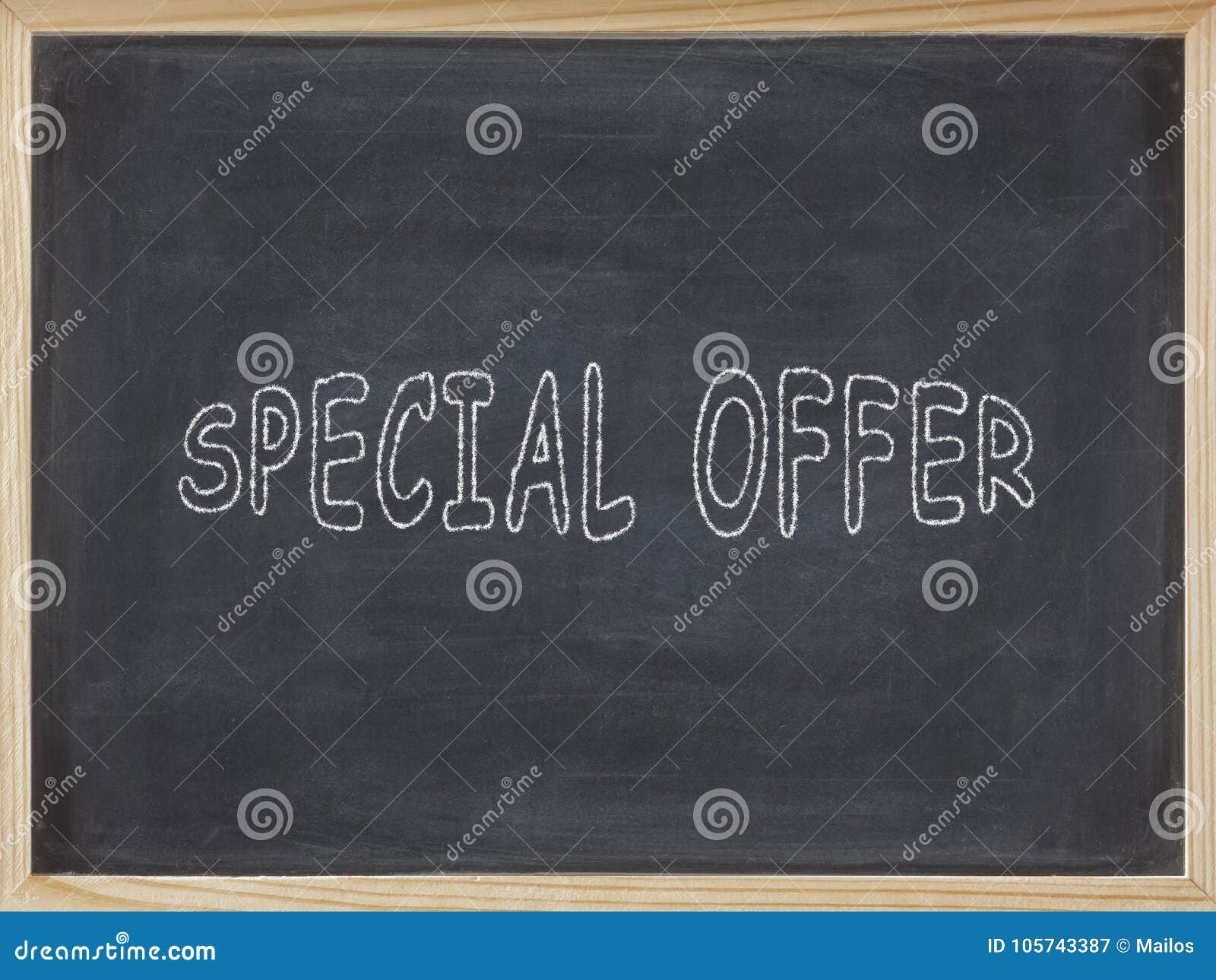 Special Offer Meat Written On A Blackboard Stock Image Image Of