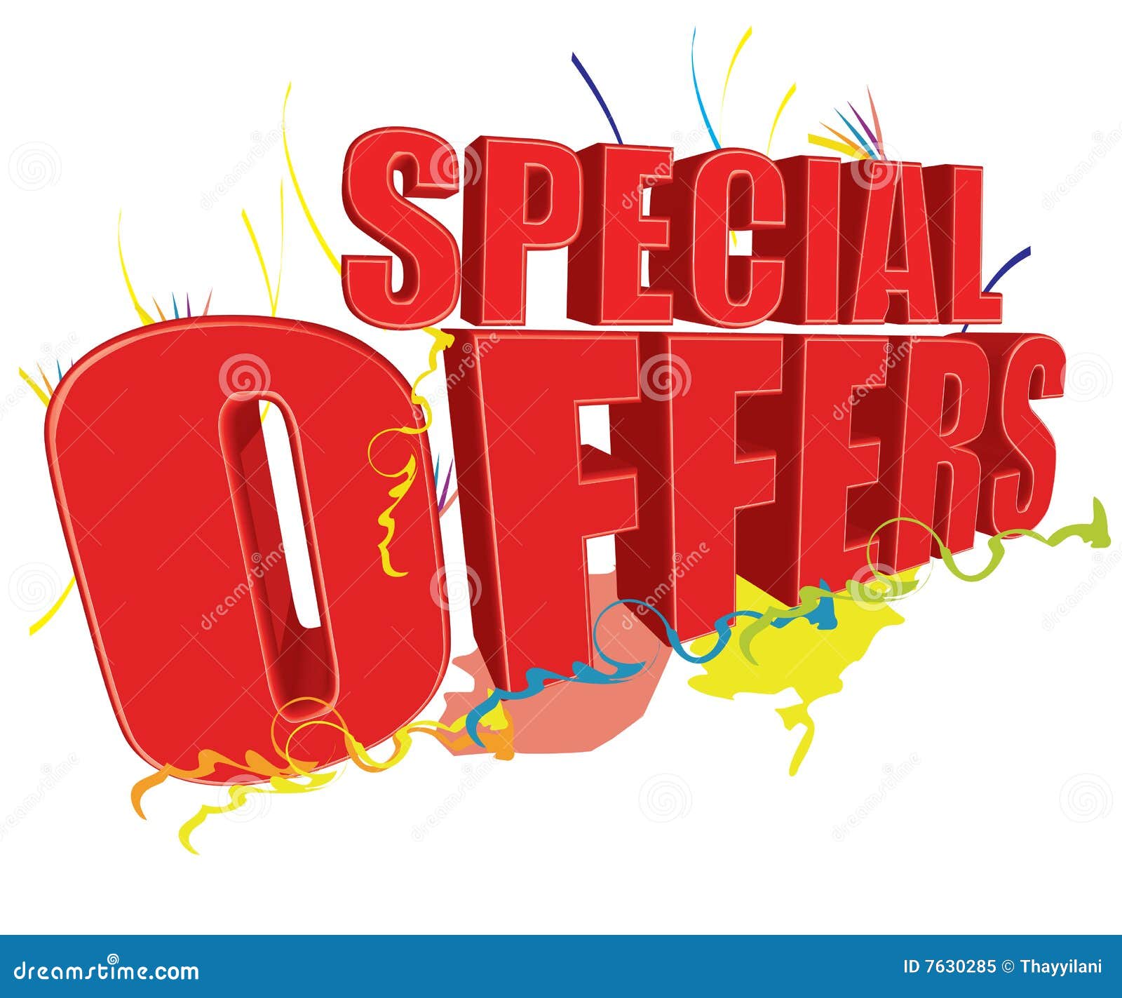 Special offers 3D stock vector. Illustration of color - 7630285