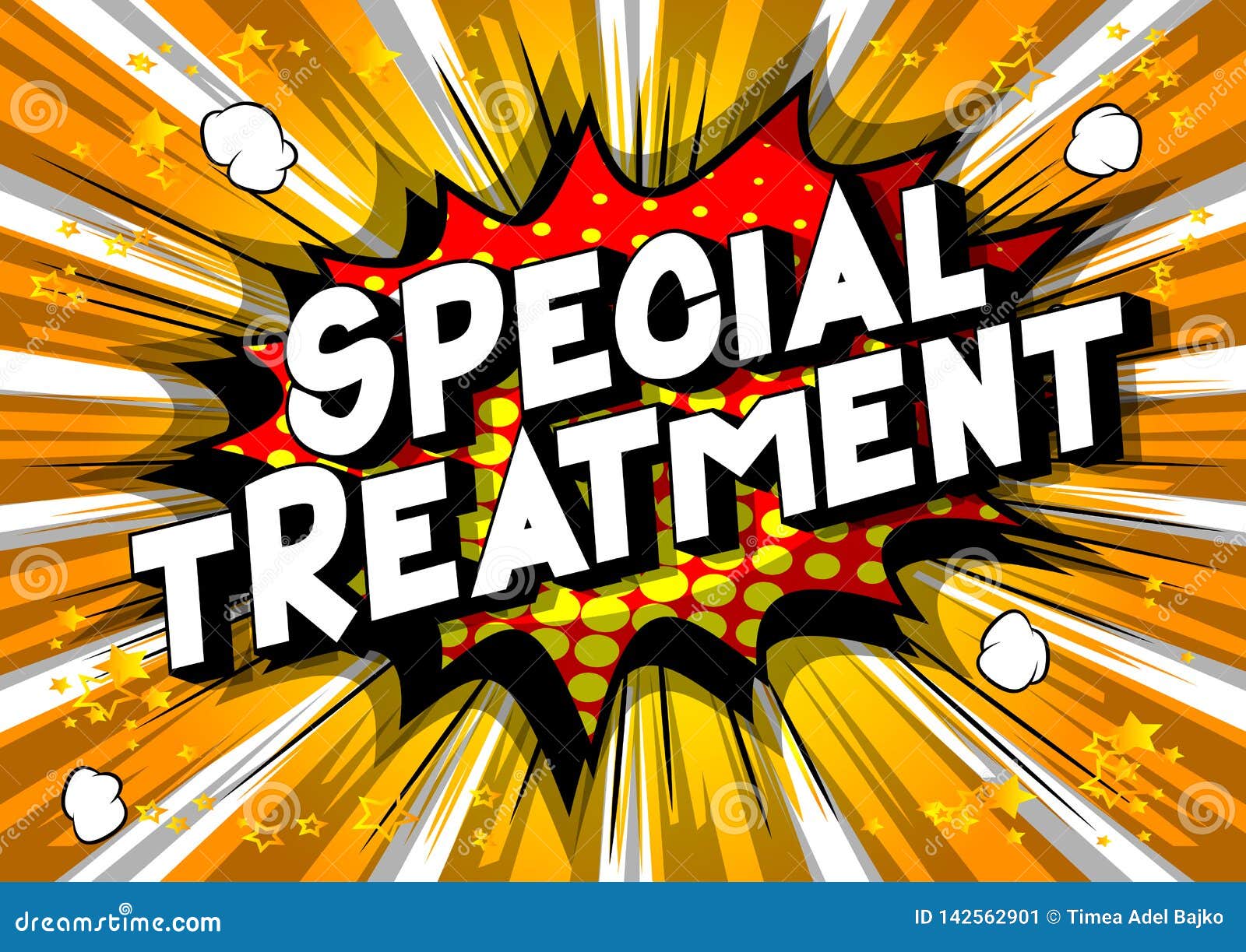 Special Treatment Comic Book Style Words Stock Vector Illustration