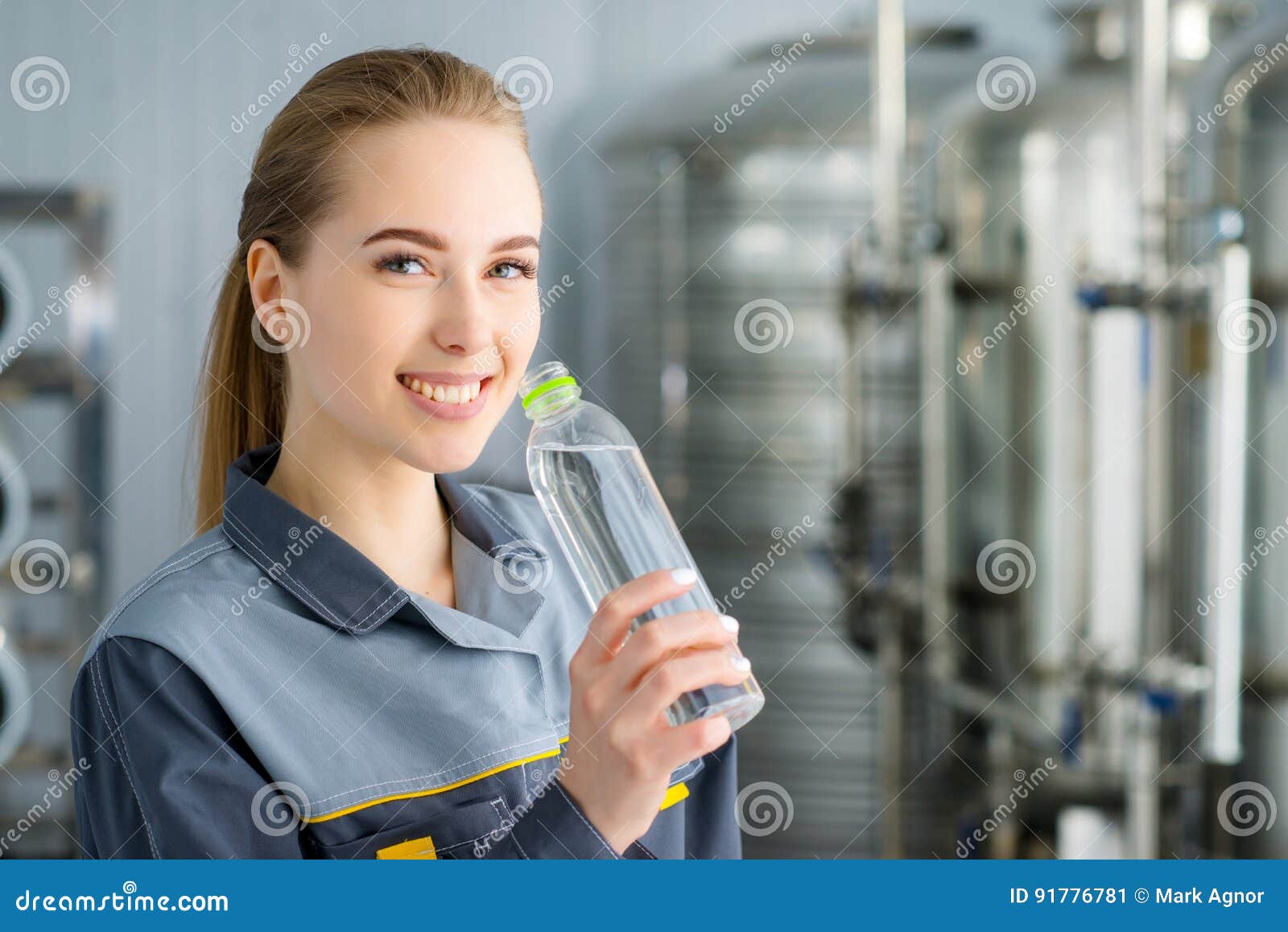 Specialist with Bottle of Pure Water Stock Image Image of plastic