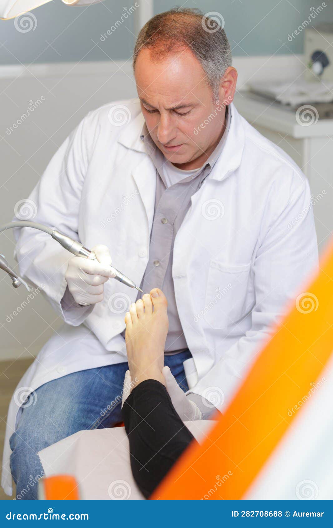 Specialist Operating Patients Toenails Stock Photo Image of feet