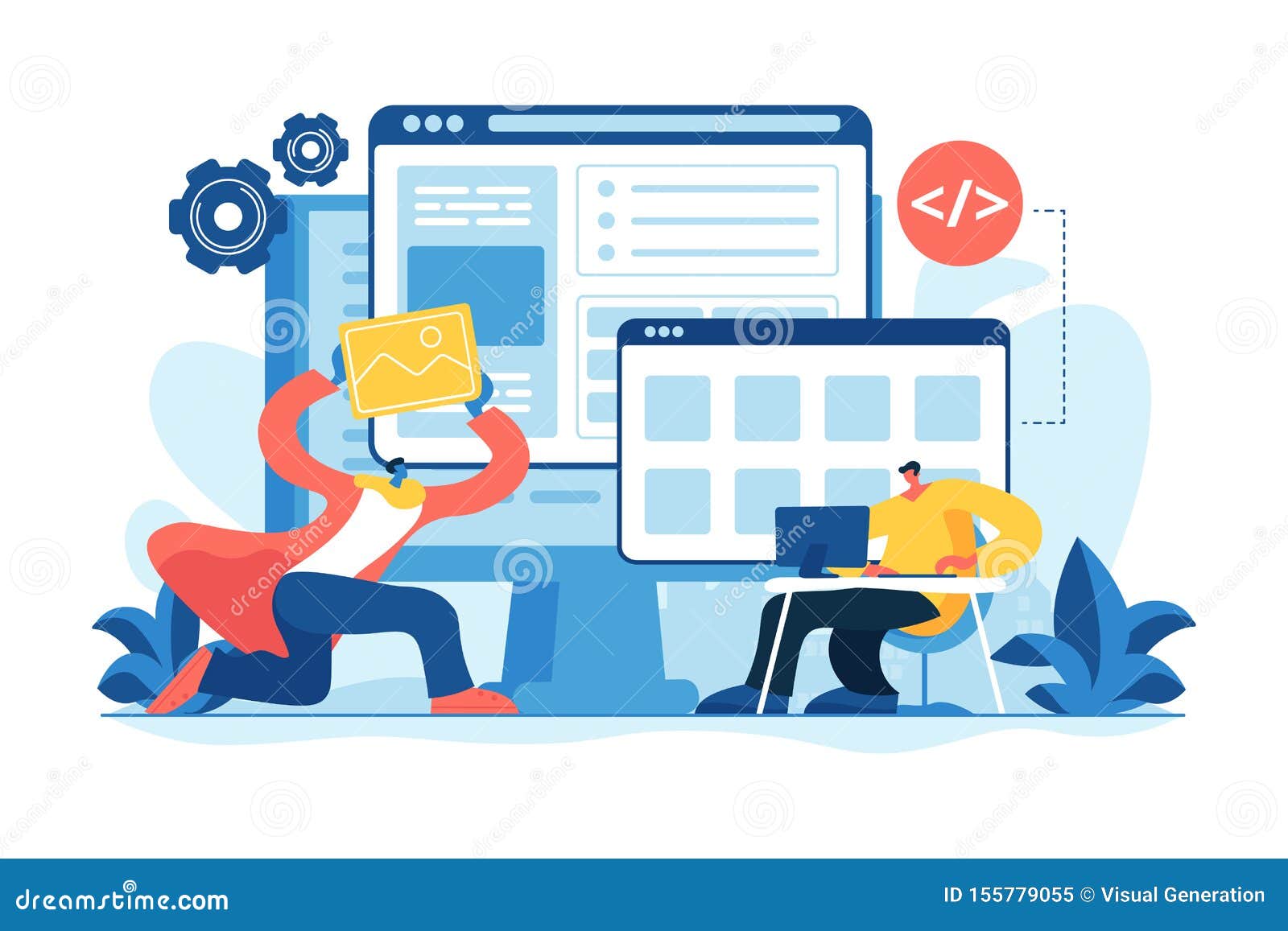 Web Development Concept Vector Illustration Stock Vector - Illustration ...