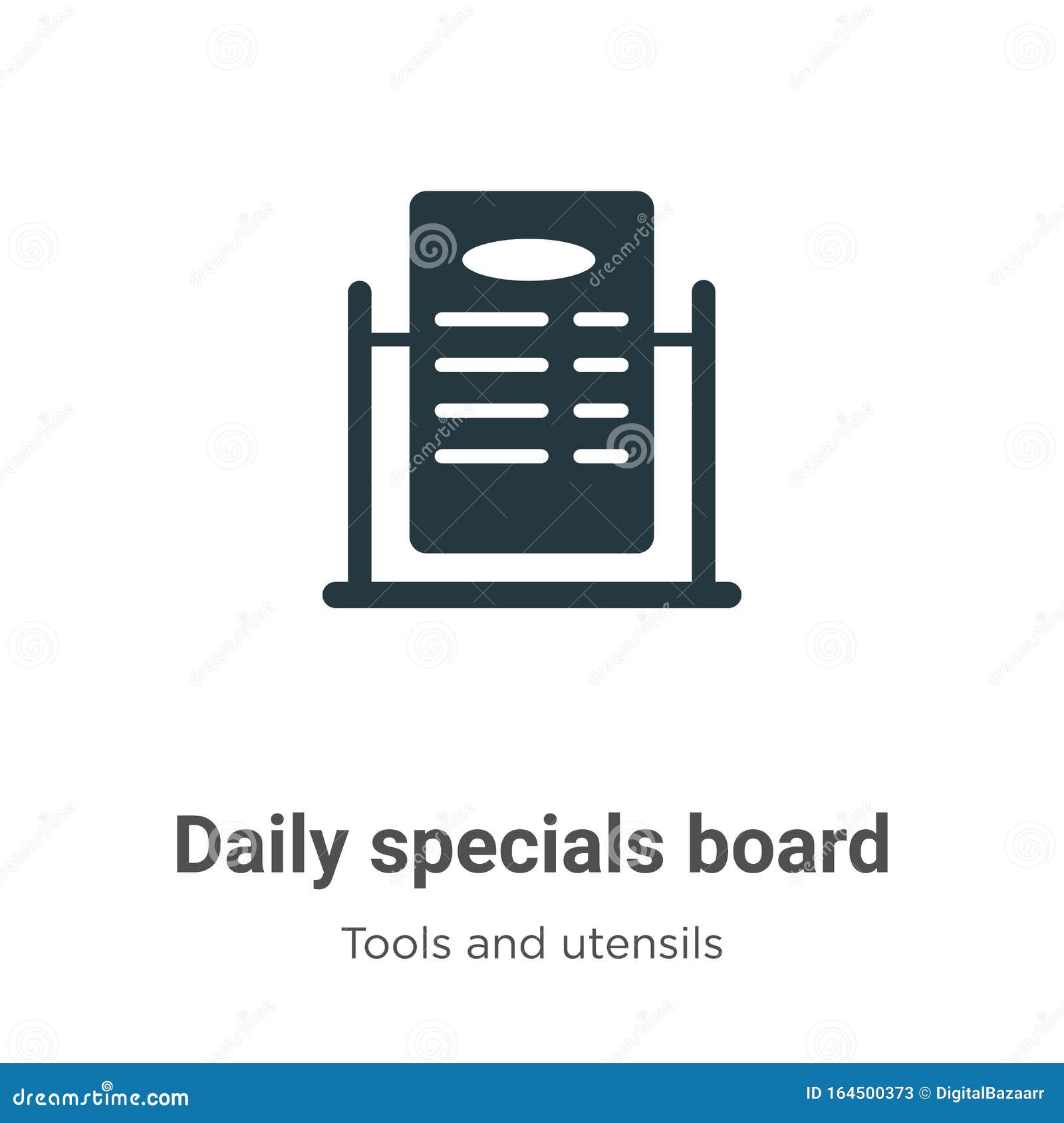 Daily Specials Board Vector Icon on White Background. Flat Vector daily