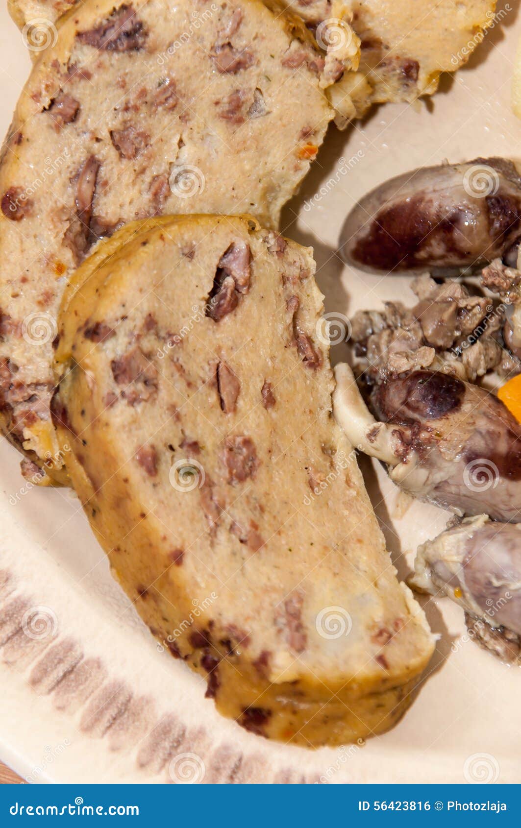 The Specialty with Chicken Liver and Bread Crumbs Stock Photo Image
