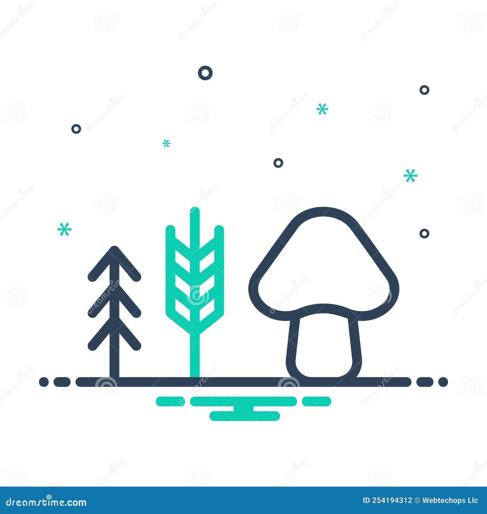 Mix Icon for Species, Category and Leaf Stock Illustration