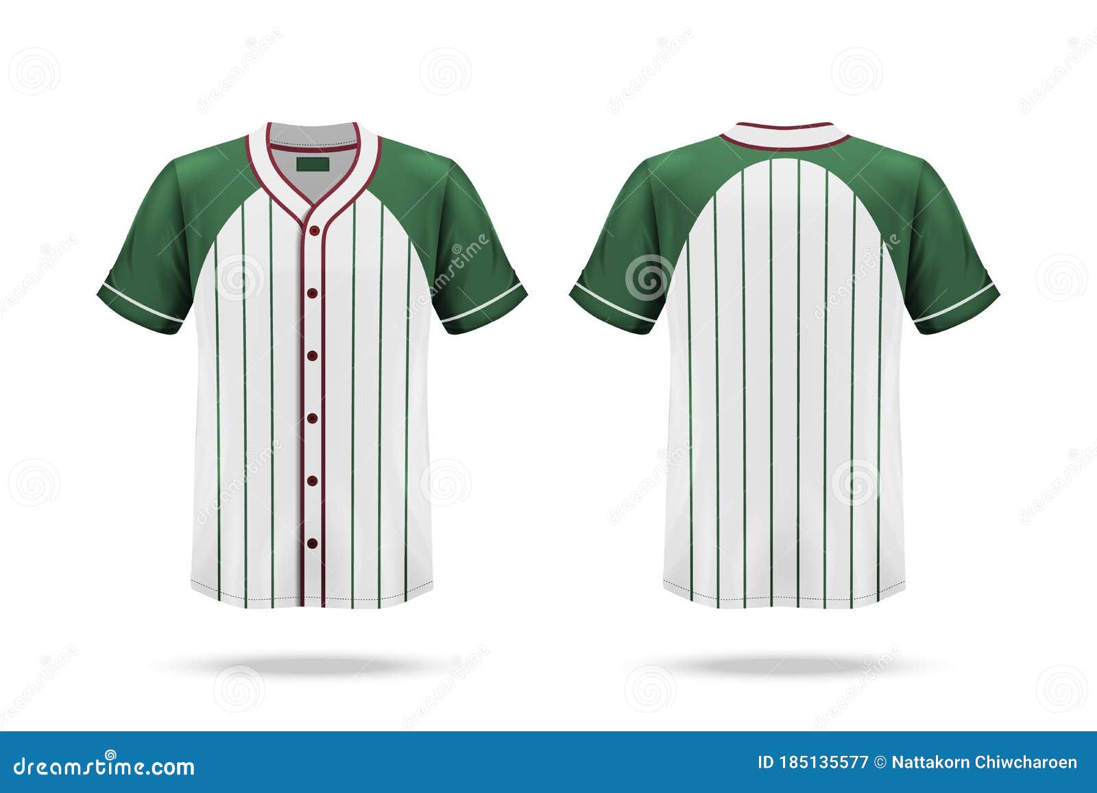 Specification Baseball Jersey T Shirt Mockup Stock Vector ...