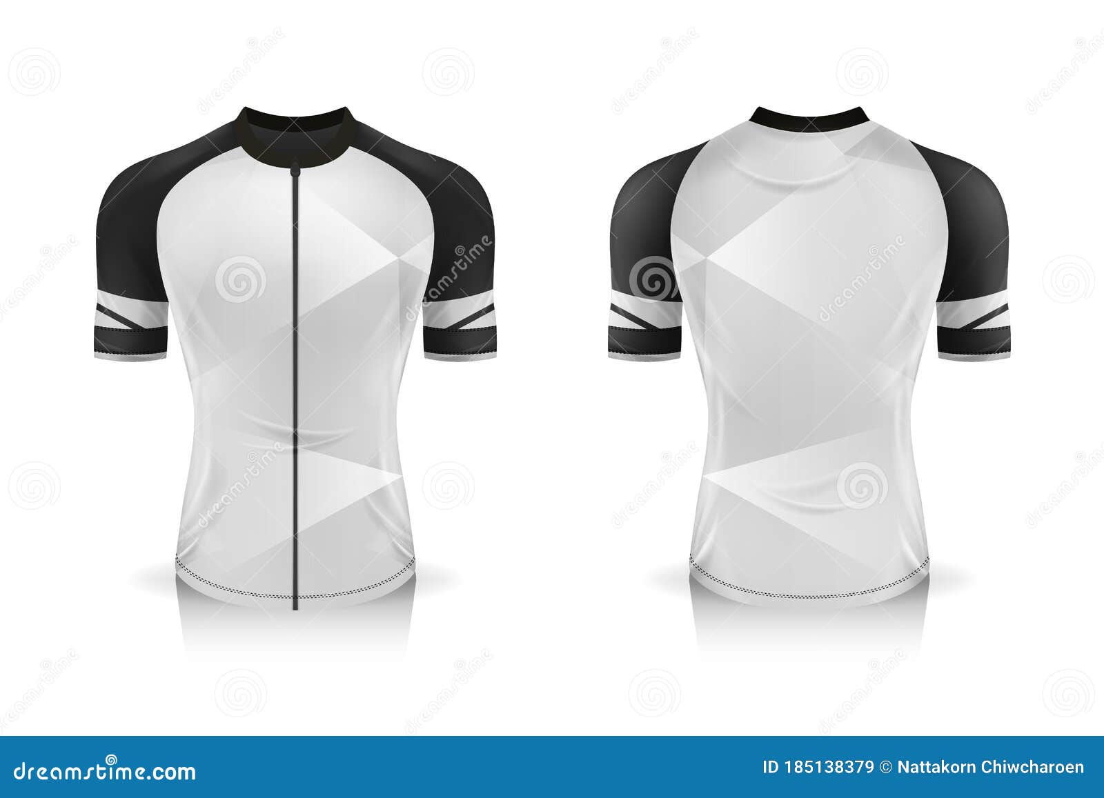 Specification Cycling Jersey Template. Mock Up Sport T Shirt Round For Blank Cycling Jersey Template