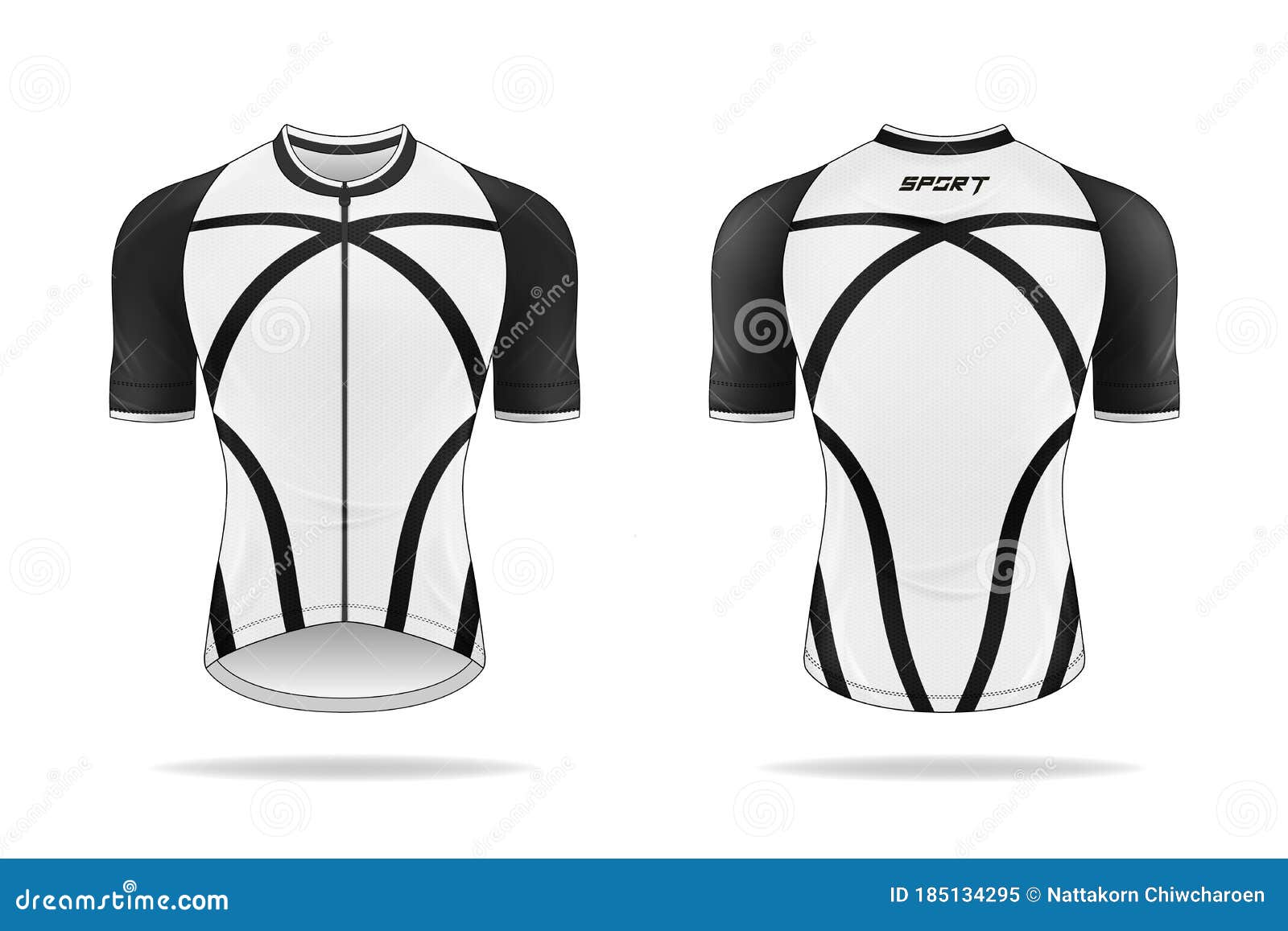 Download Specification Cycling Jersey Template Stock Vector Illustration Of Clothes Back 185134295 Free Mockups