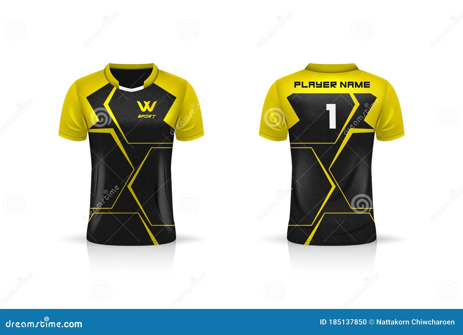 Download Specification Soccer Sport , Esport Gaming T Shirt Jersey Template. Mock Up Uniform . Vector ...