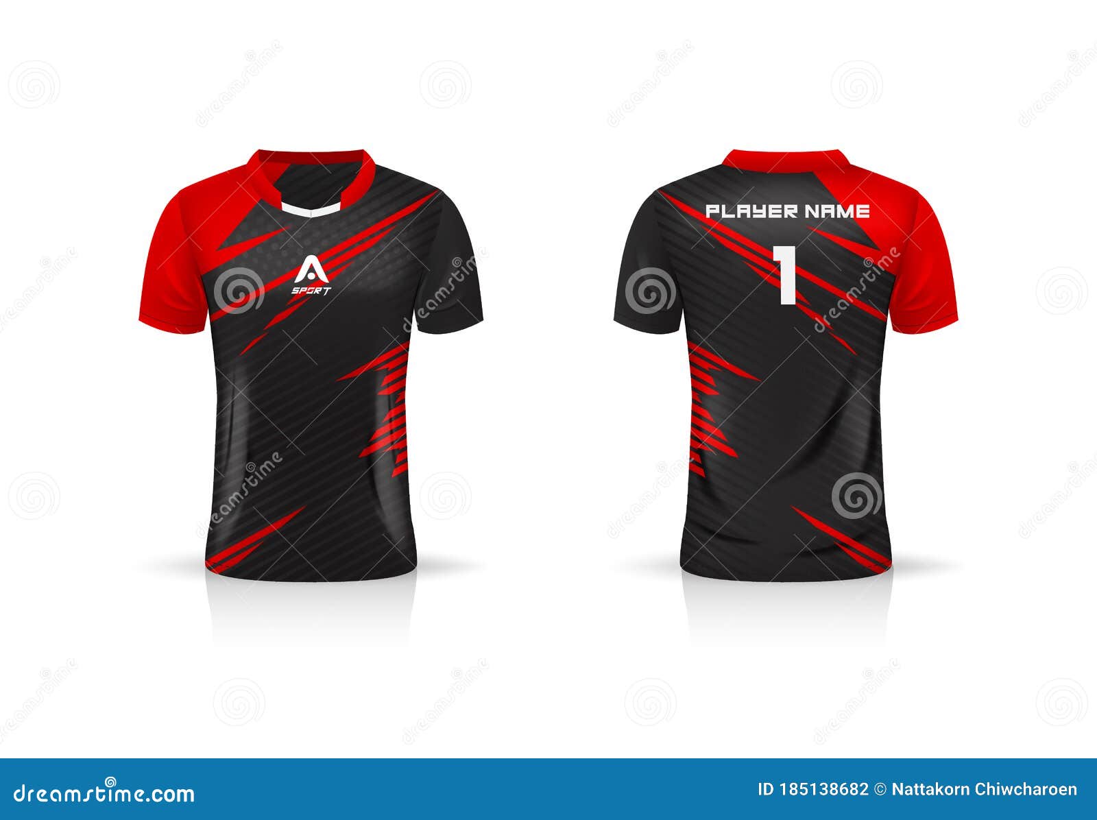 Specification Soccer Sport , Esport Gaming T Shirt Jersey Template. Mock Up  Uniform Stock Vector - Illustration of body, esport: 185138682