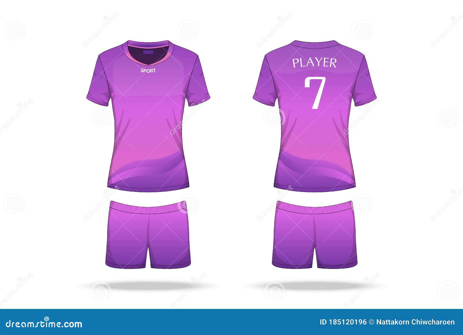 Download Specification Volleyball Jersey Isolated On White Background Sport T Shirt Round Neck And Short Pants Template Mockup Team Stock Vector Illustration Of Mockup Round 185120196
