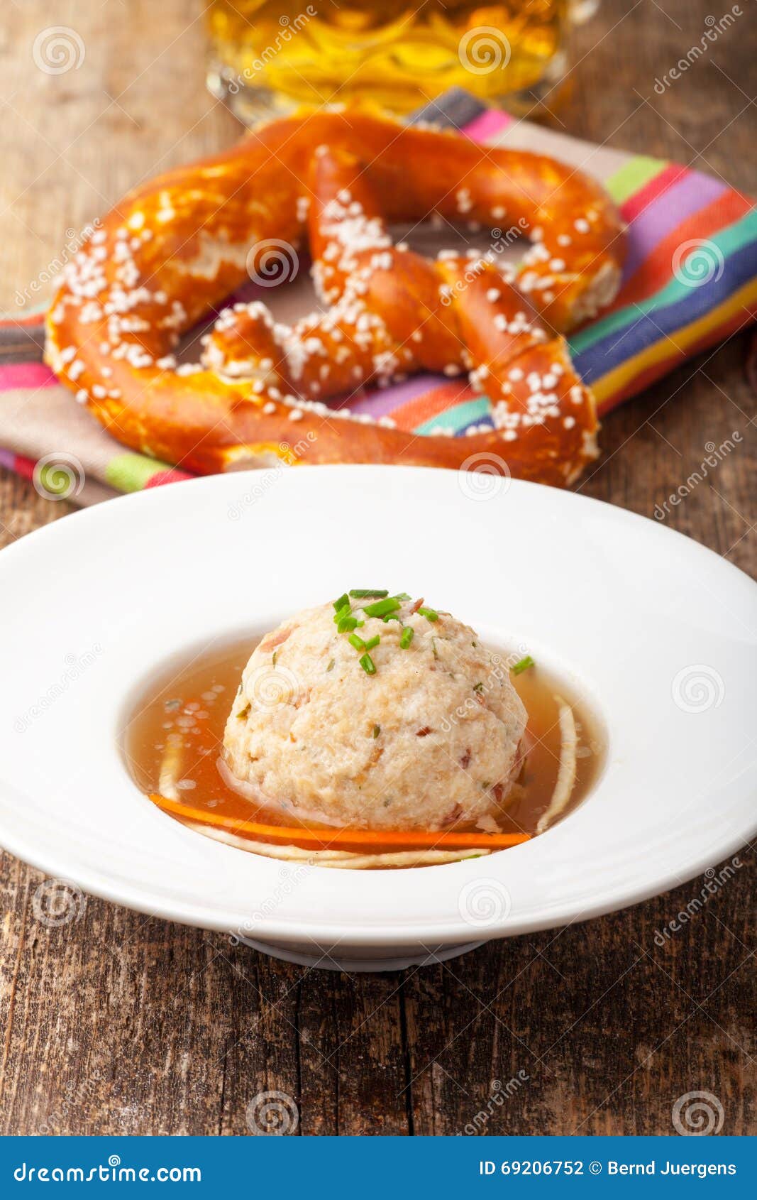 Speckknoedel stock photo. Image of shaped, broth, ball 69206752