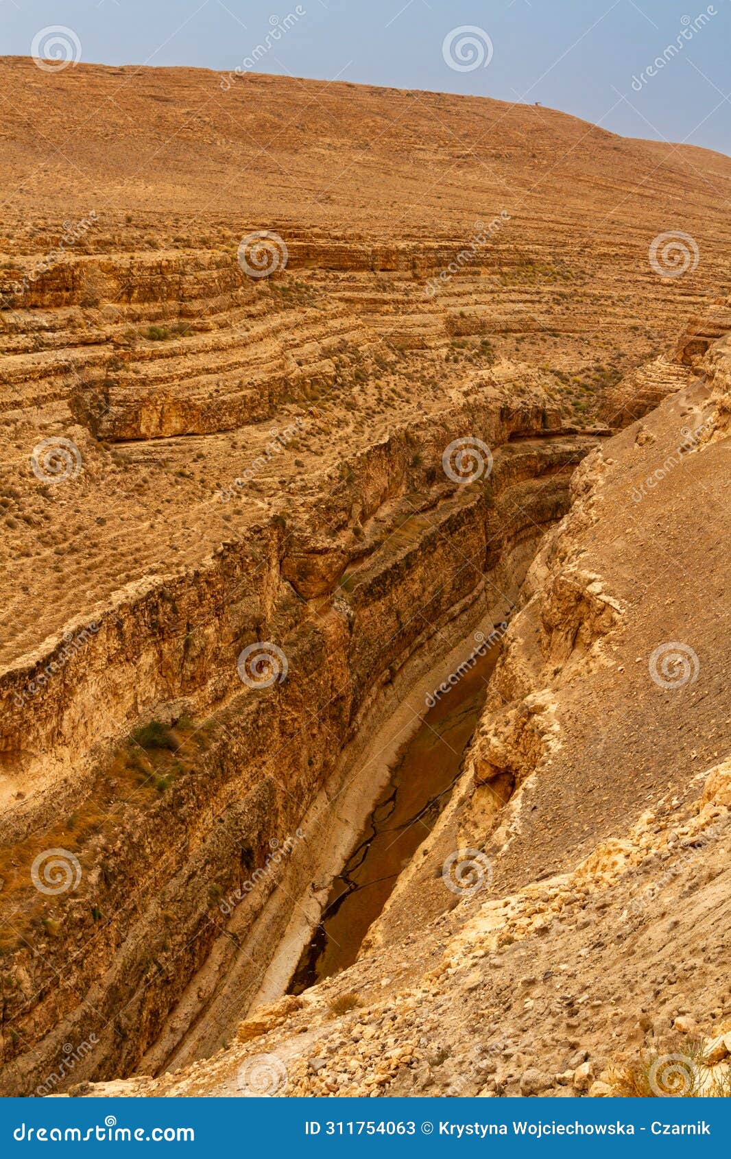 dry, desert canyon . mides, tunisia, africa
