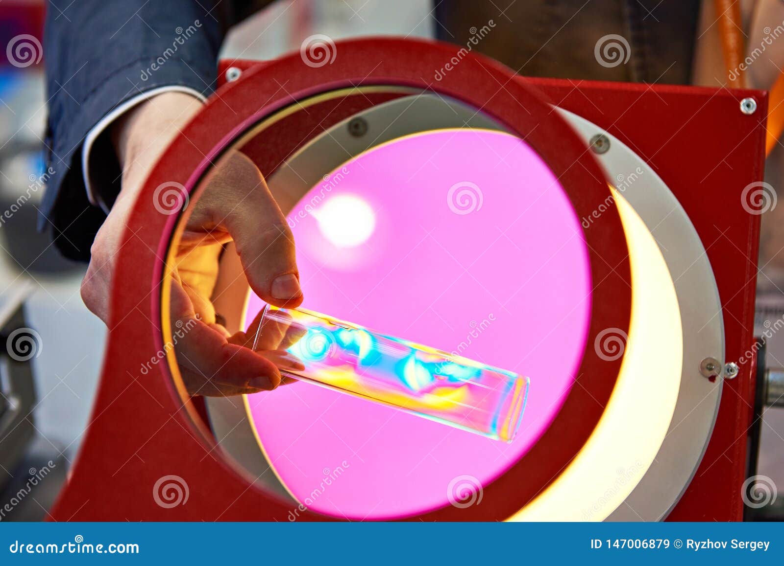 Spectral Analysis of Quality of Chemical Glass Stock Image Image of