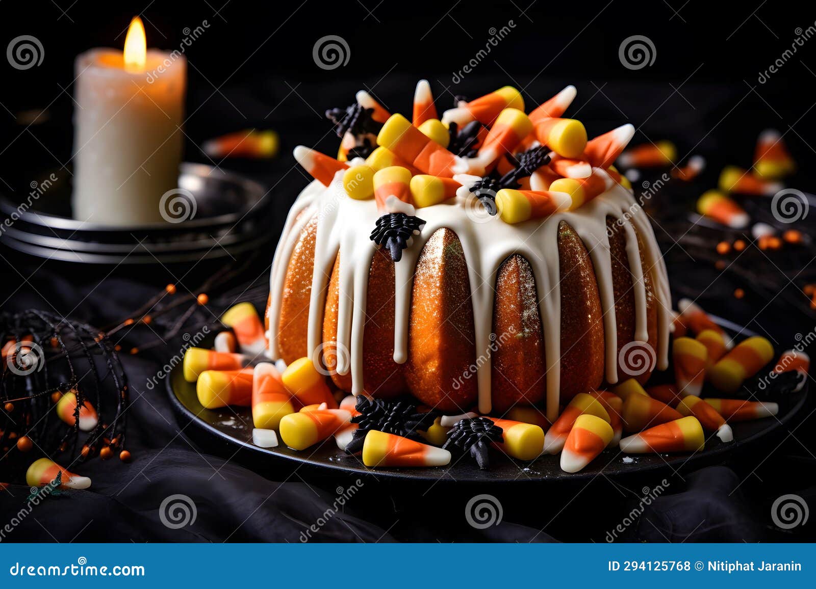 a spectral graveyard-themed ice cream sundae. generative ai.no.01