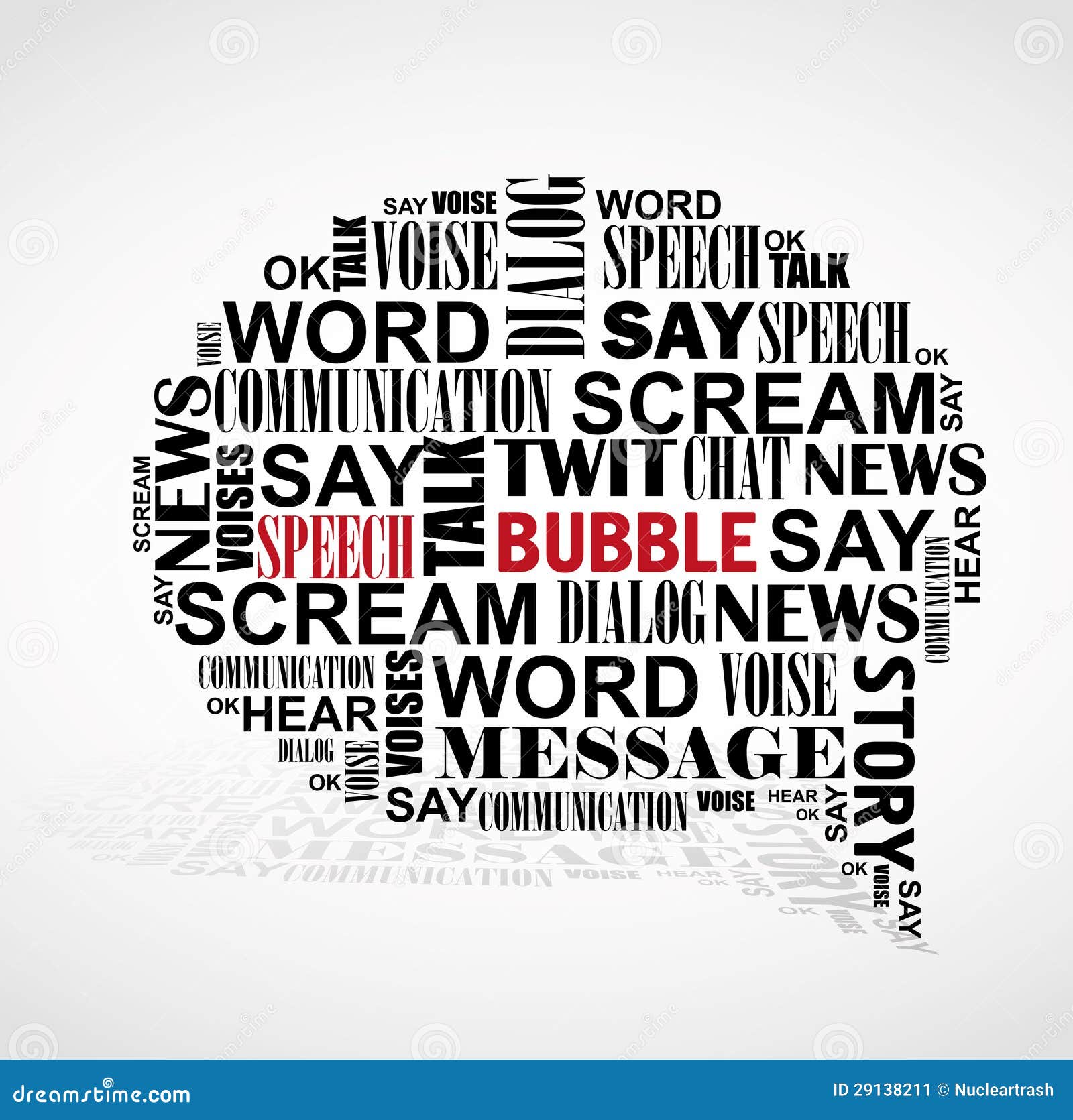 speech booble word cloud.