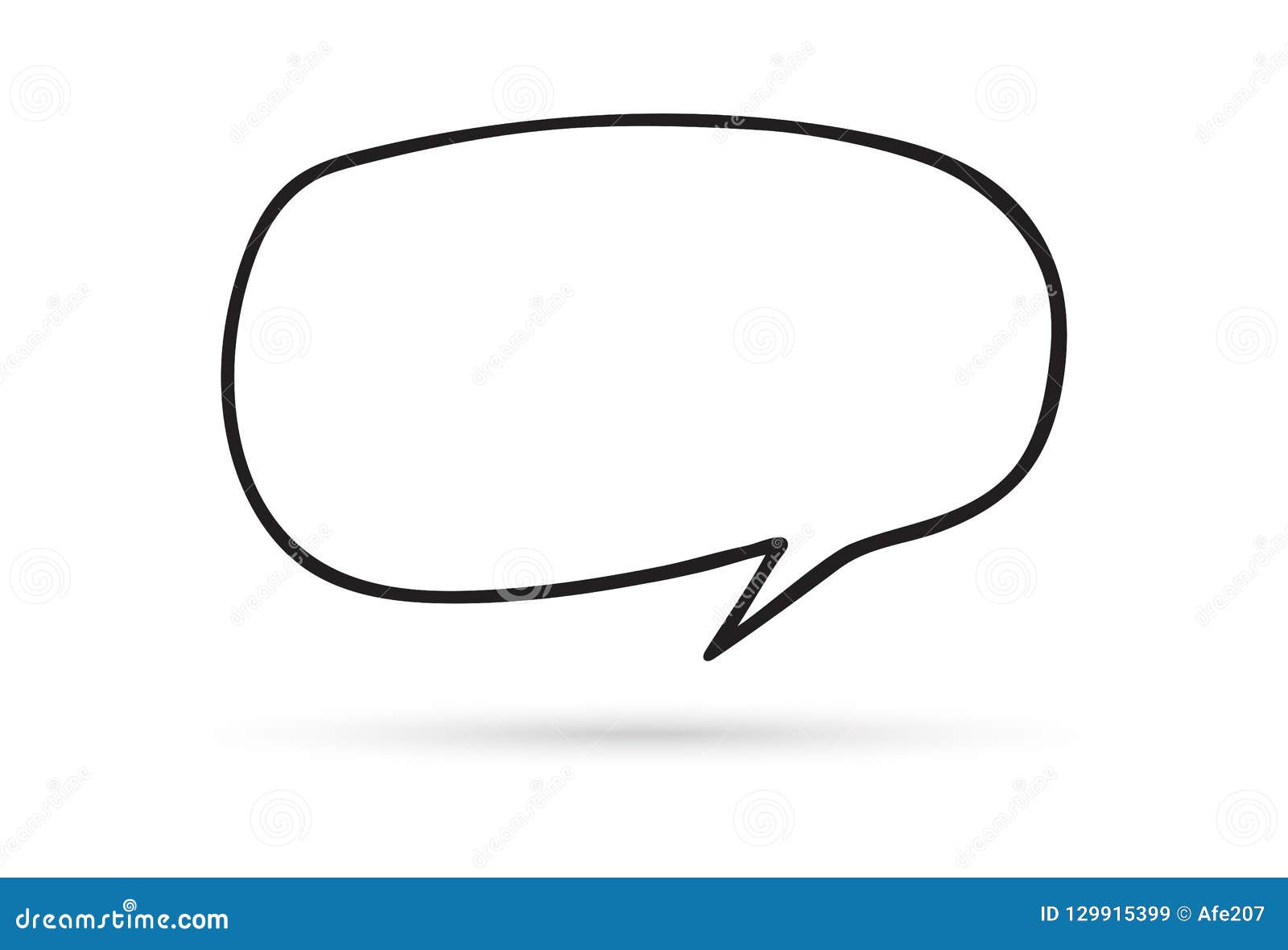 Speech Bubble Cloud Draw Doodle Brush Sketch Cartoon Isolated on Stock  Illustration - Illustration of comic, abstract: 129915399
