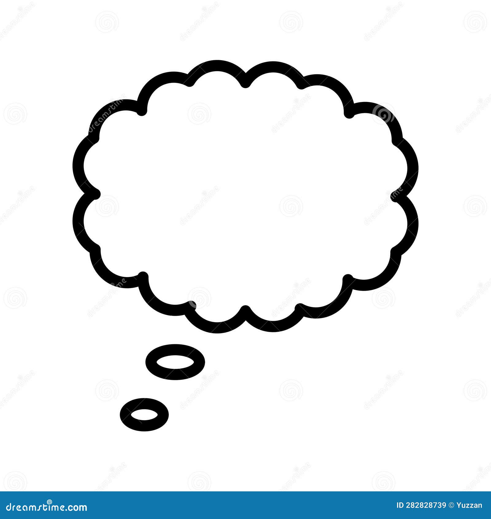 Speech Bubble Cloud Outline Icon Vector Stock Vector Illustration of