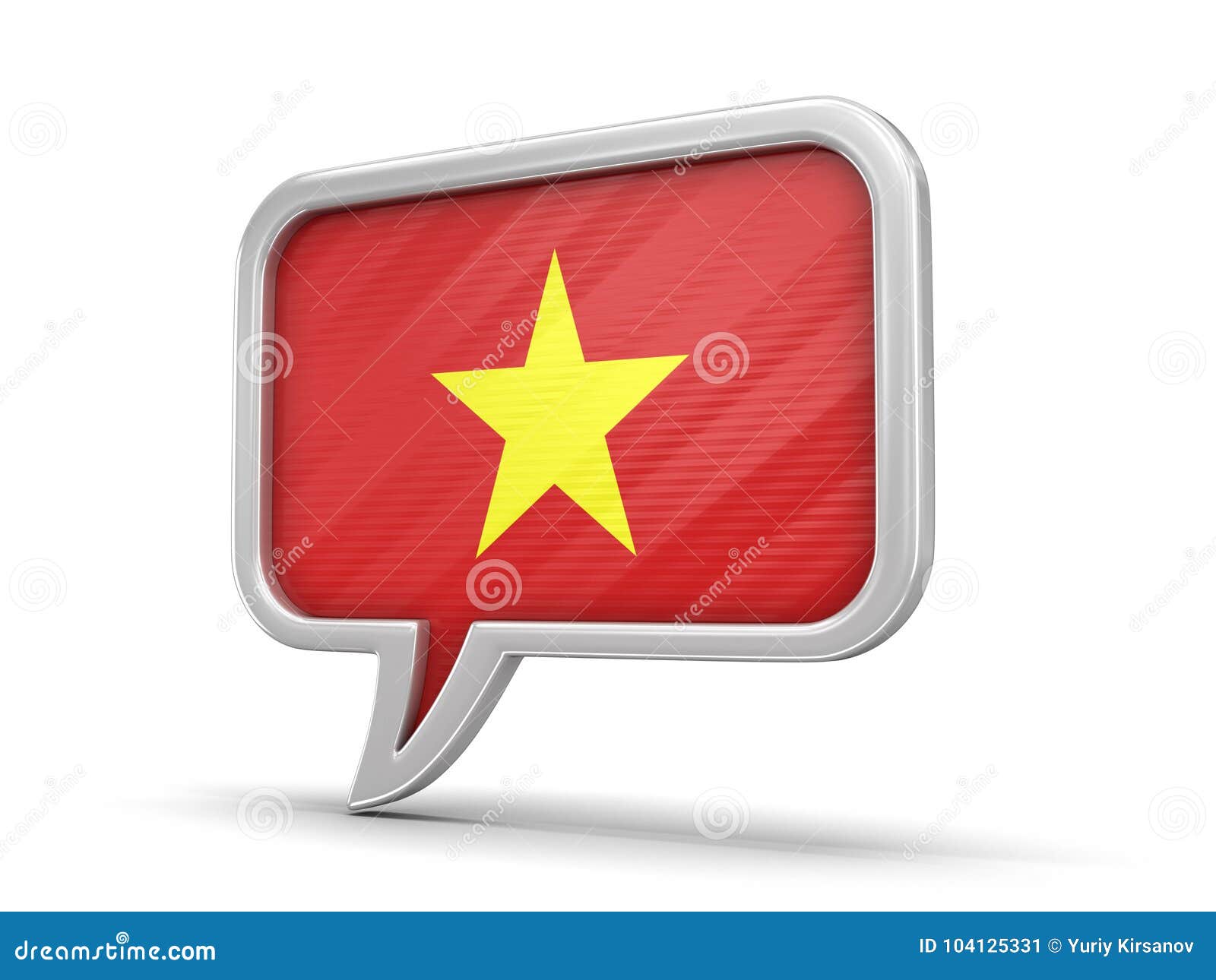 Speech Bubble with Vietnamese Flag Stock Illustration Illustration of
