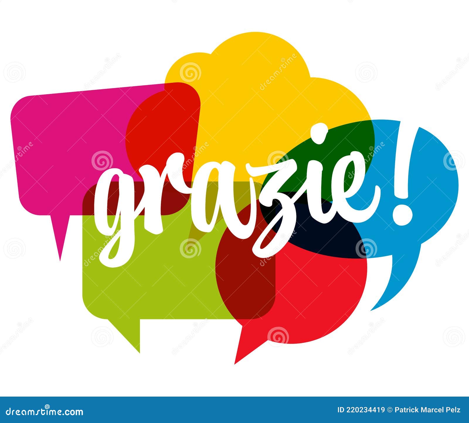 speech bubbles cloud with text thanks