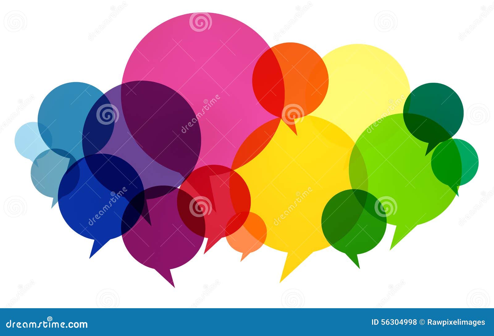 speech bubbles colorful communication thoughts talking concept