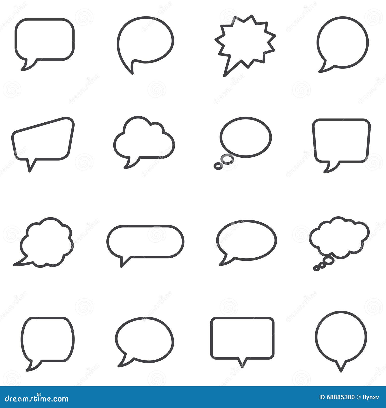 speech bubbles and dialog balloons