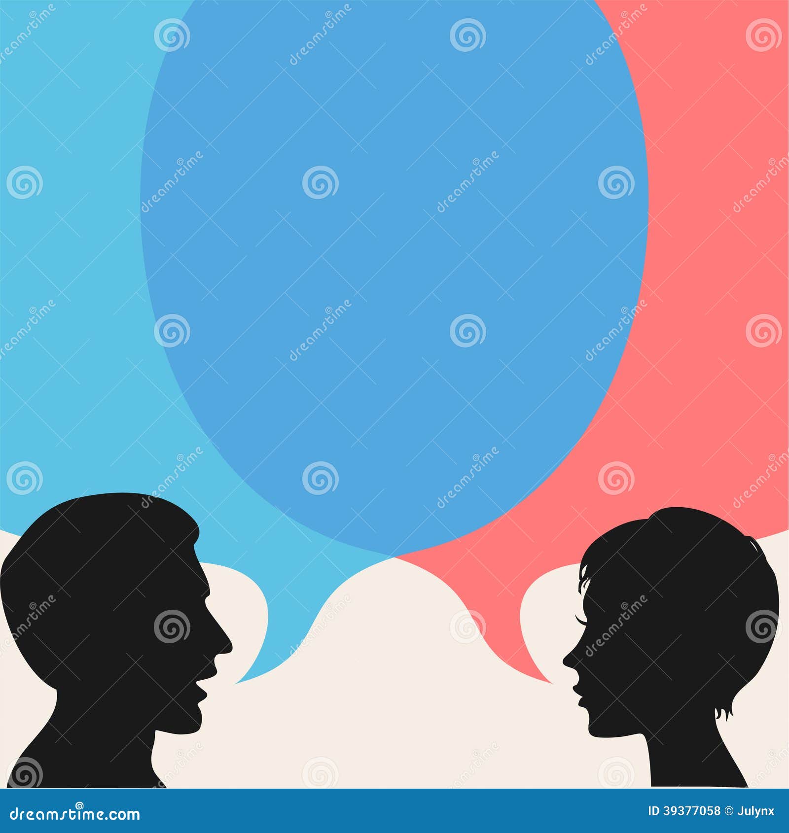 Speech Bubbles With Two People Stock Vector - Image: 39377058